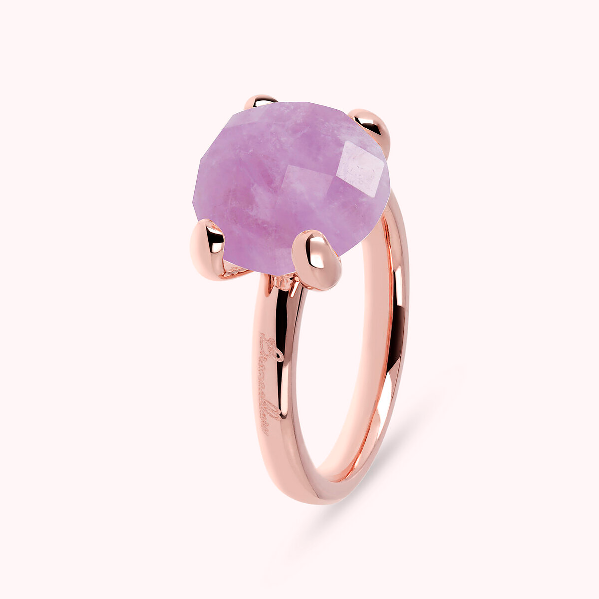 Large Cocktail Ring with Round Natural Stone