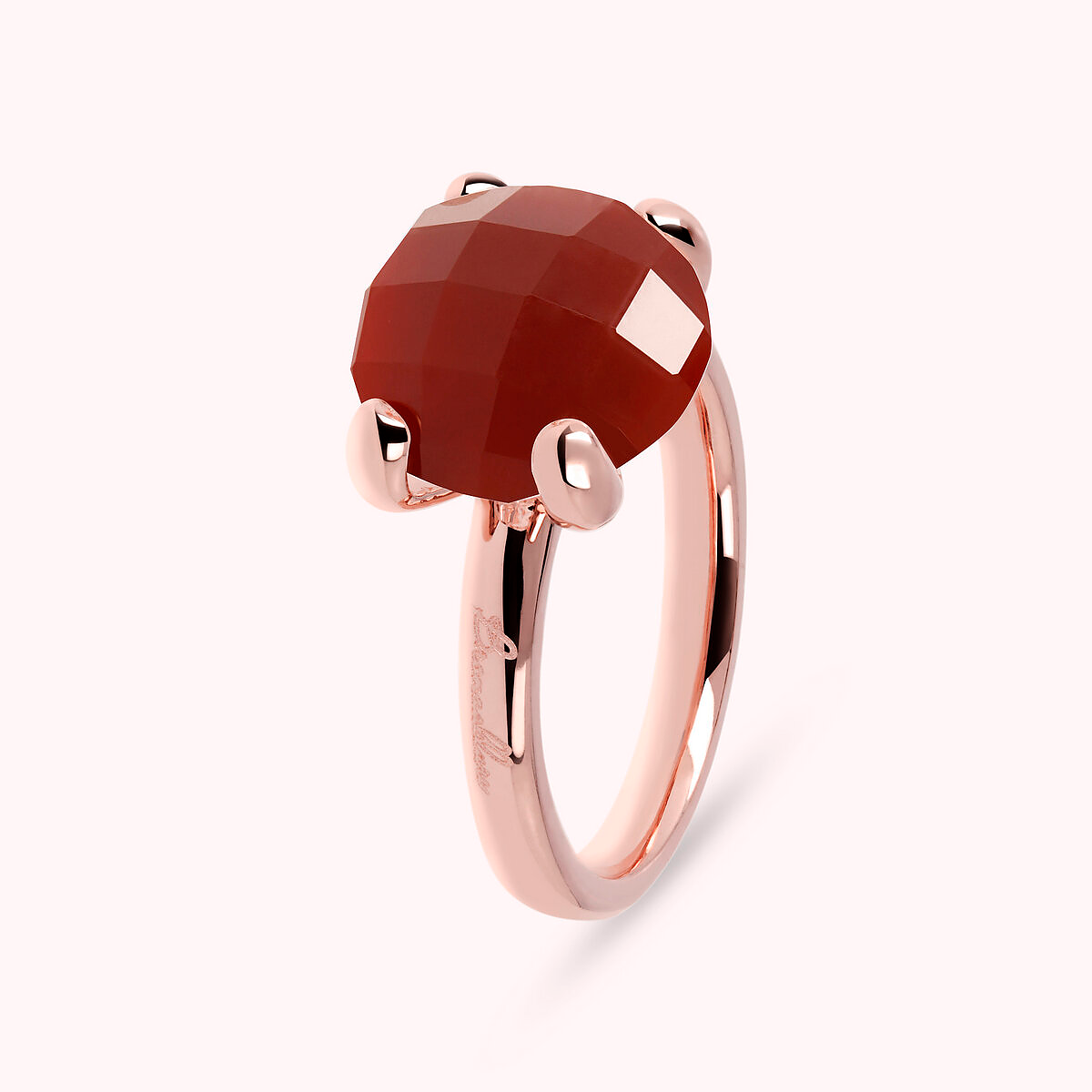 Large Cocktail Ring with Round Natural Stone