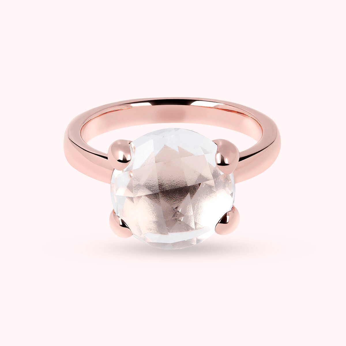 Large Cocktail Ring with Round Natural Stone