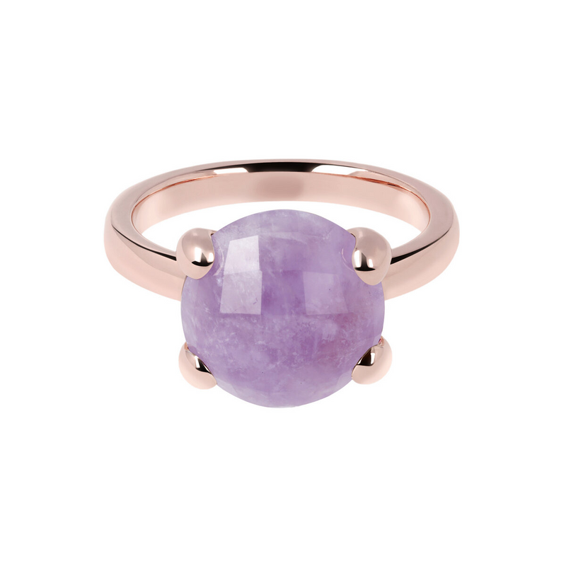 Large Cocktail Ring with Round Natural Stone