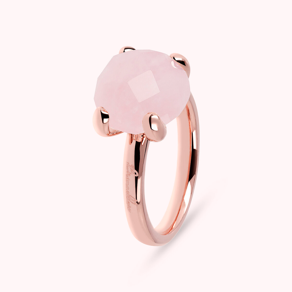 Large Cocktail Ring with Round Natural Stone