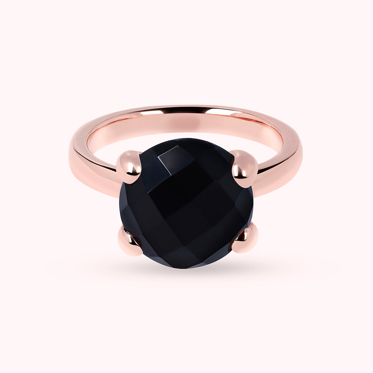 Large Cocktail Ring with Round Natural Stone