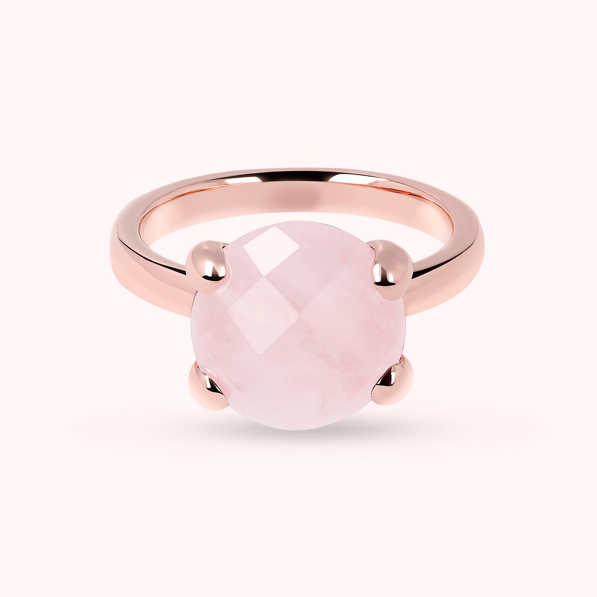 Large Cocktail Ring with Round Natural Stone
