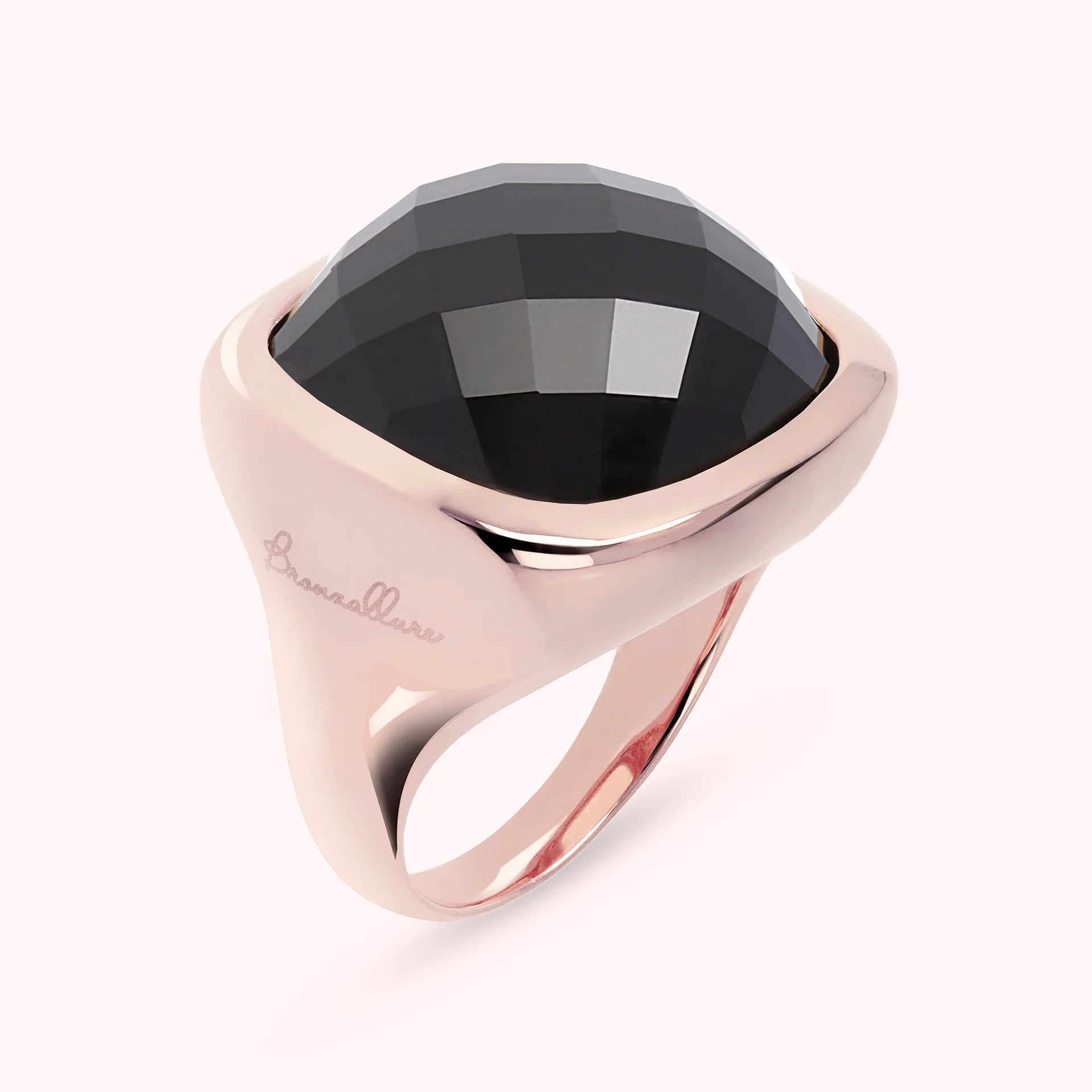 Square Ring with Faceted Stone