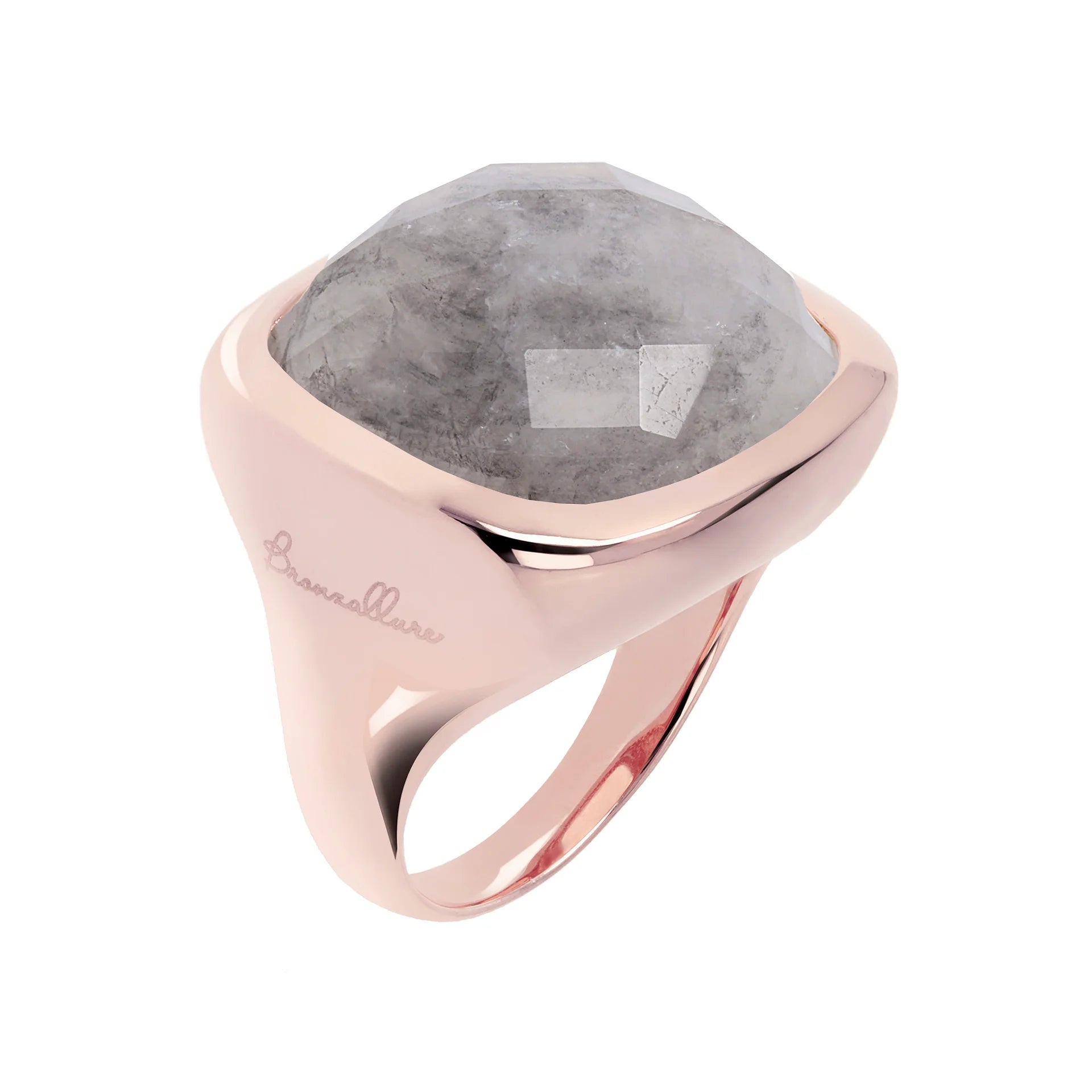 BAGUE AVEC PIERRE CARREE MAXI