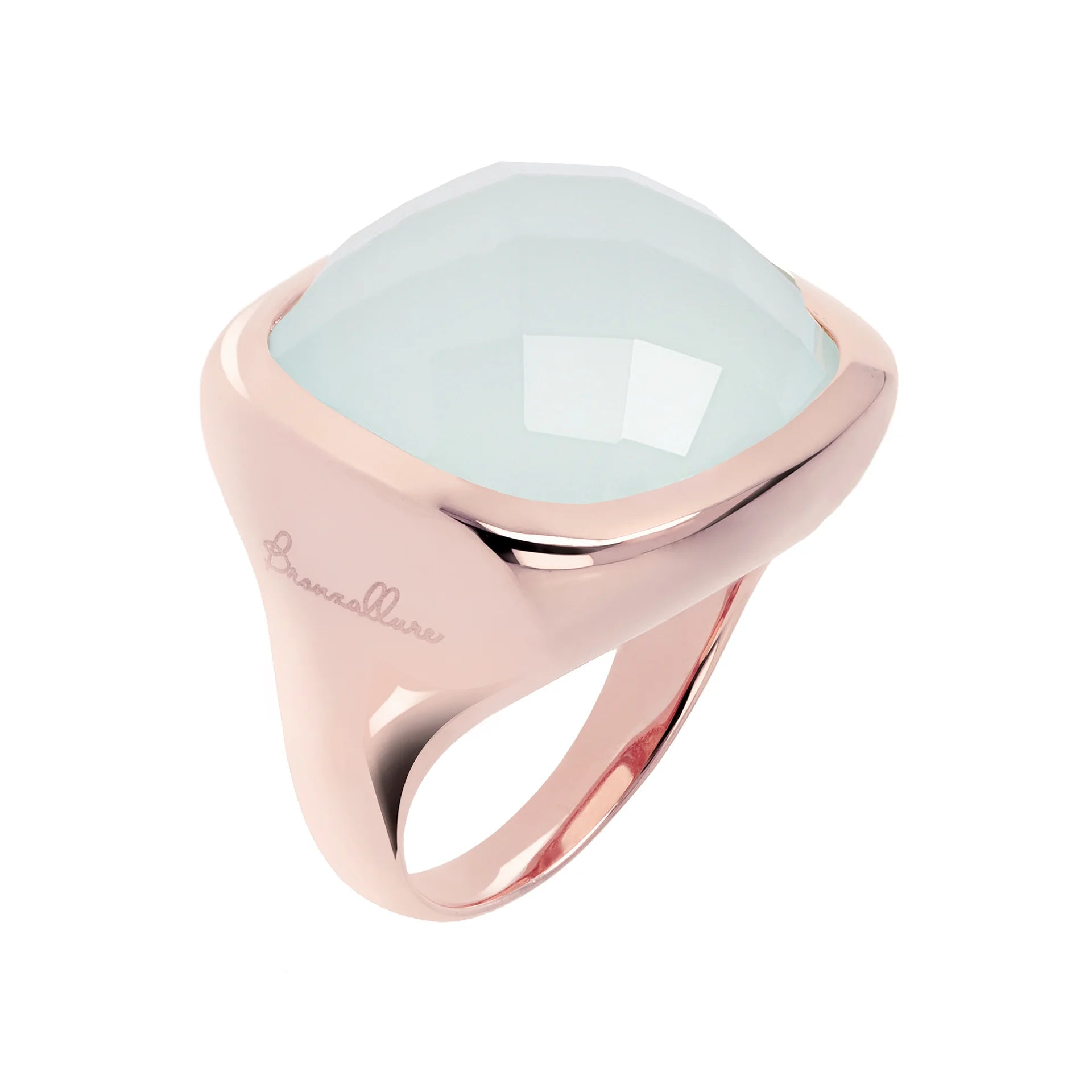 BAGUE AVEC PIERRE CARREE MAXI