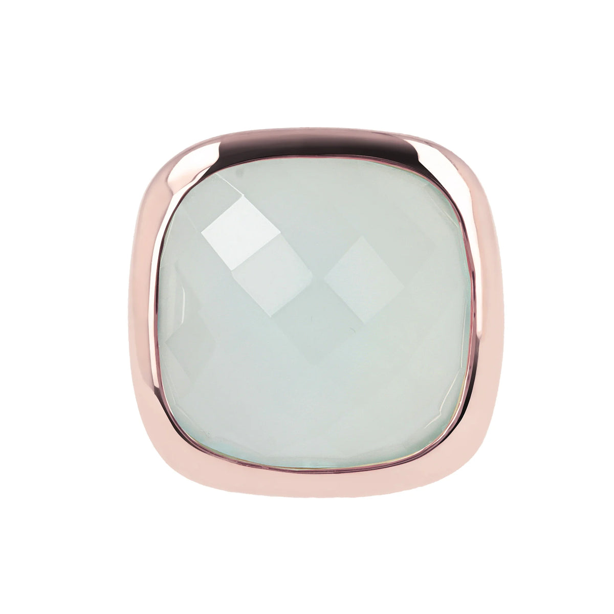 Anello Chevalier con Pietra Quadrata Sfaccettata