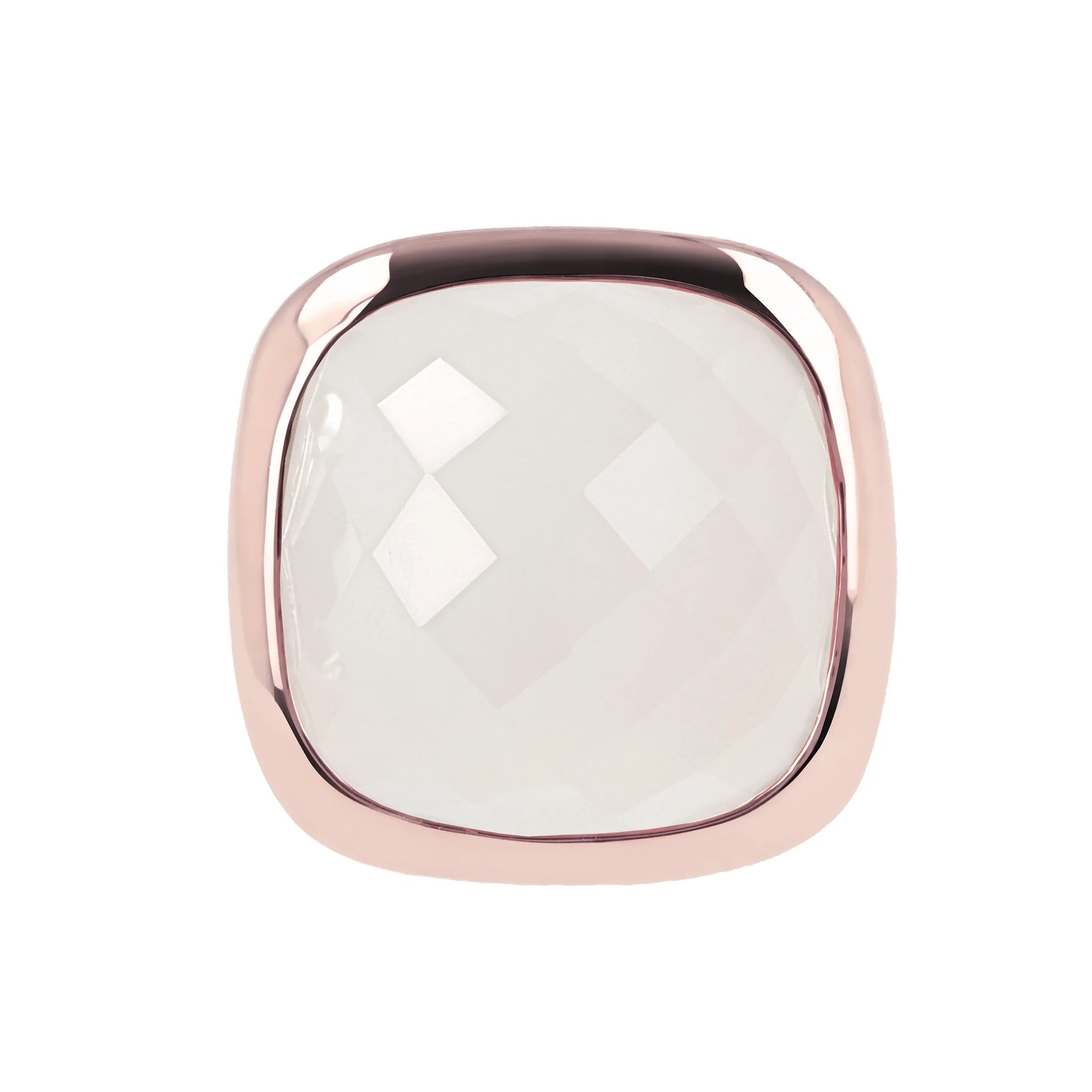 Chevalier-Ring mit facettiertem quadratischem Stein