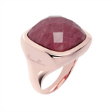 Chevalier Ring with Faceted Square Stone