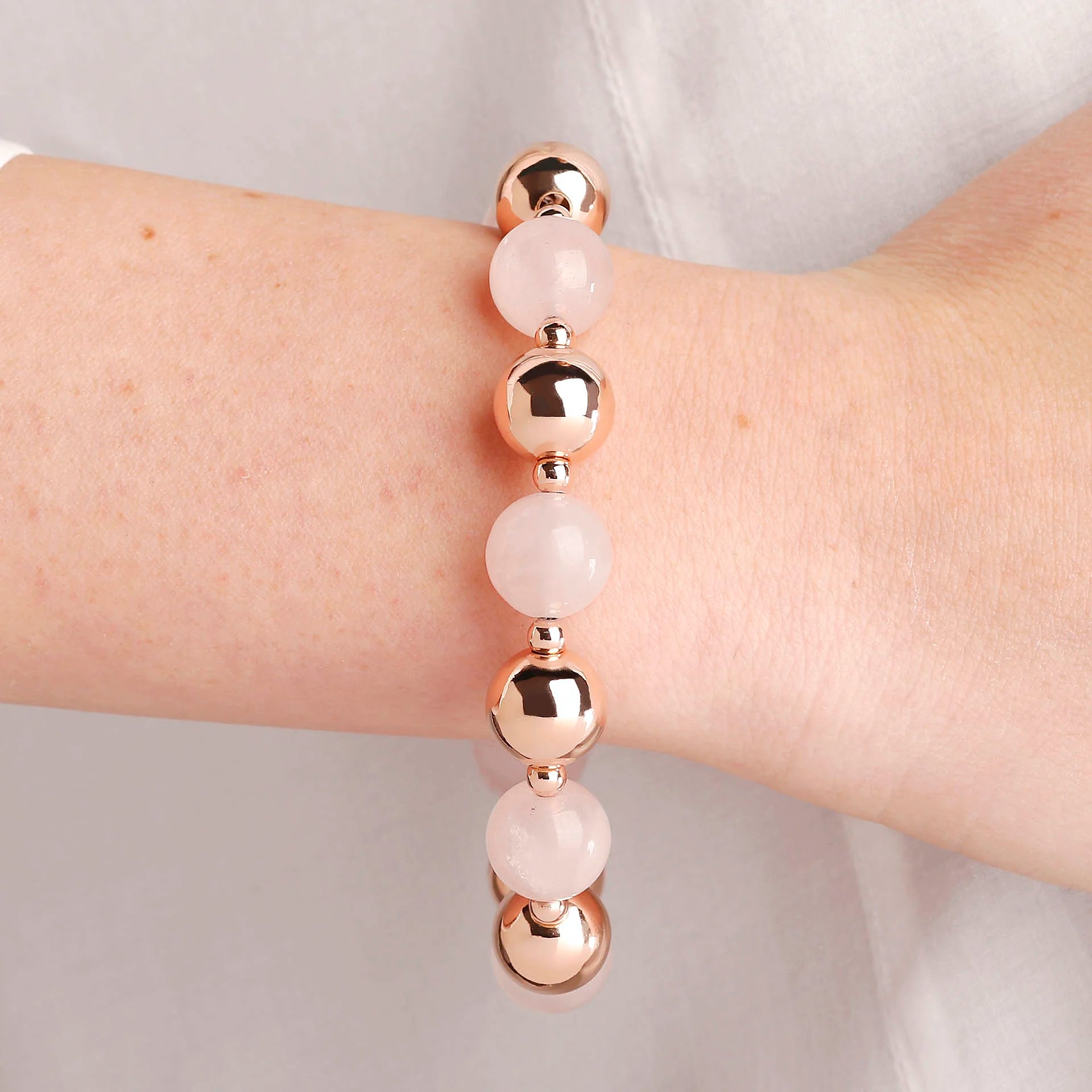 VARIEGATA ALTERNATED BEADED AND STONES BRACELET
