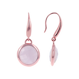 Pendant Earrings with Round Natural Stone