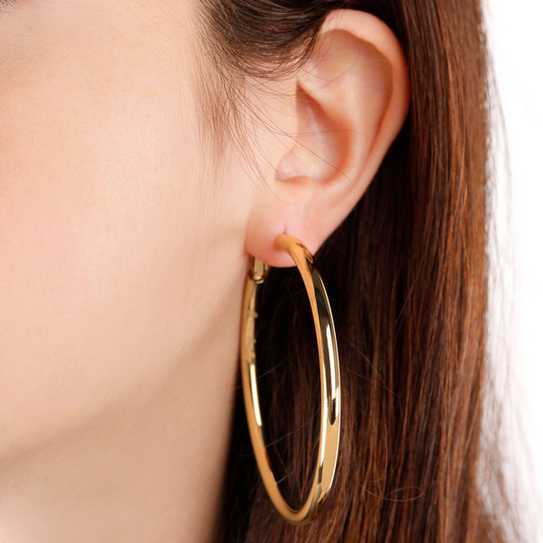 Thin Golden Hoop Earrings