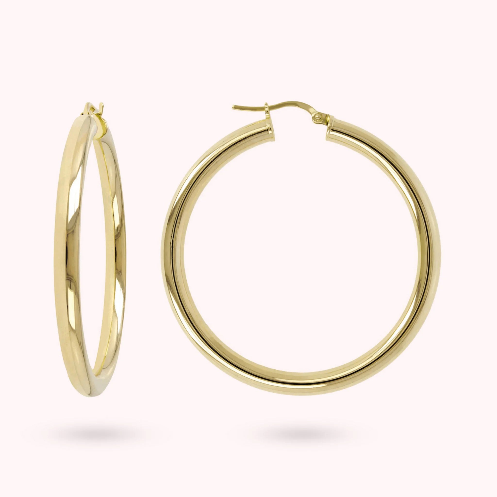 Medium Purezza Golden Hoop Earrings