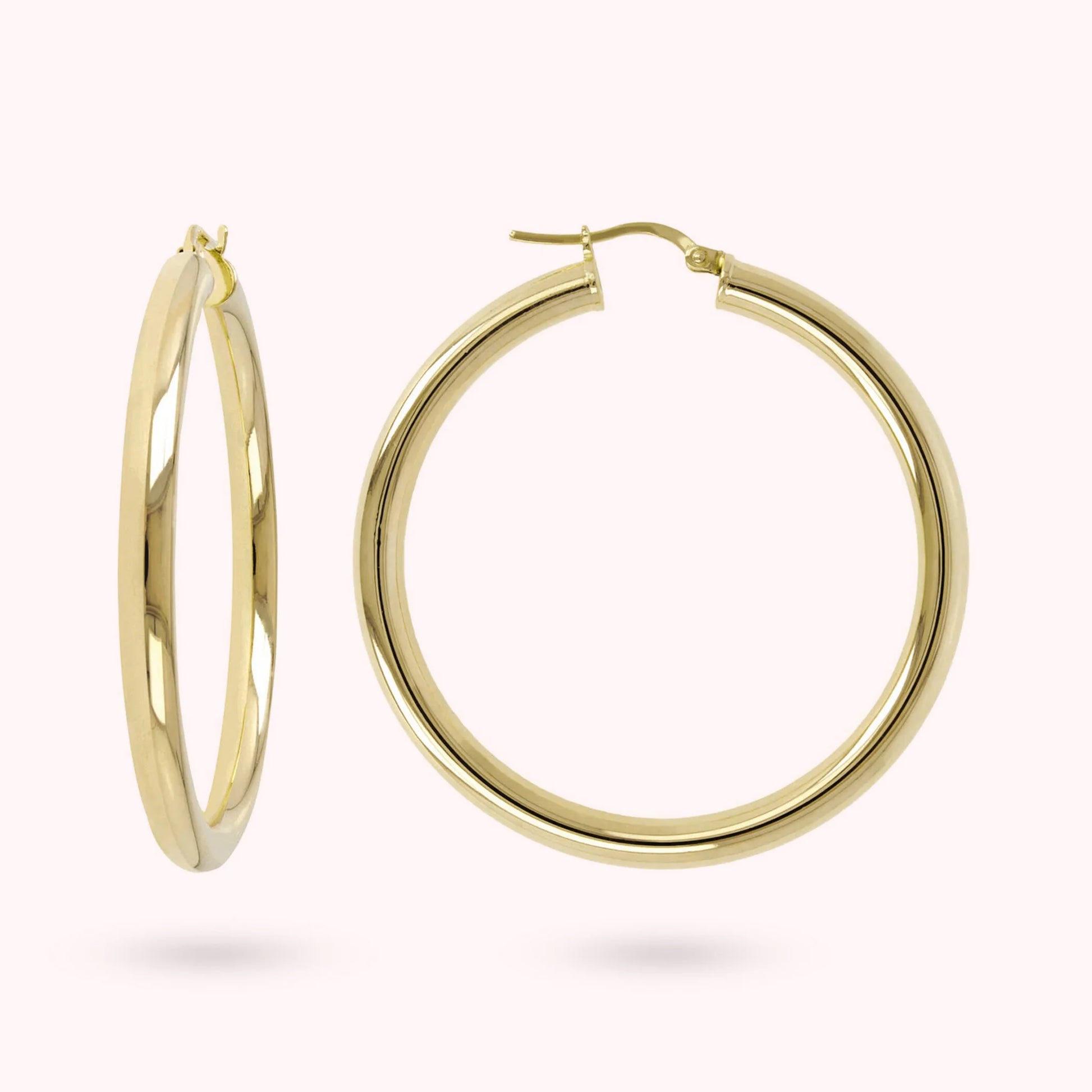 Medium Purezza Golden Hoop Earrings