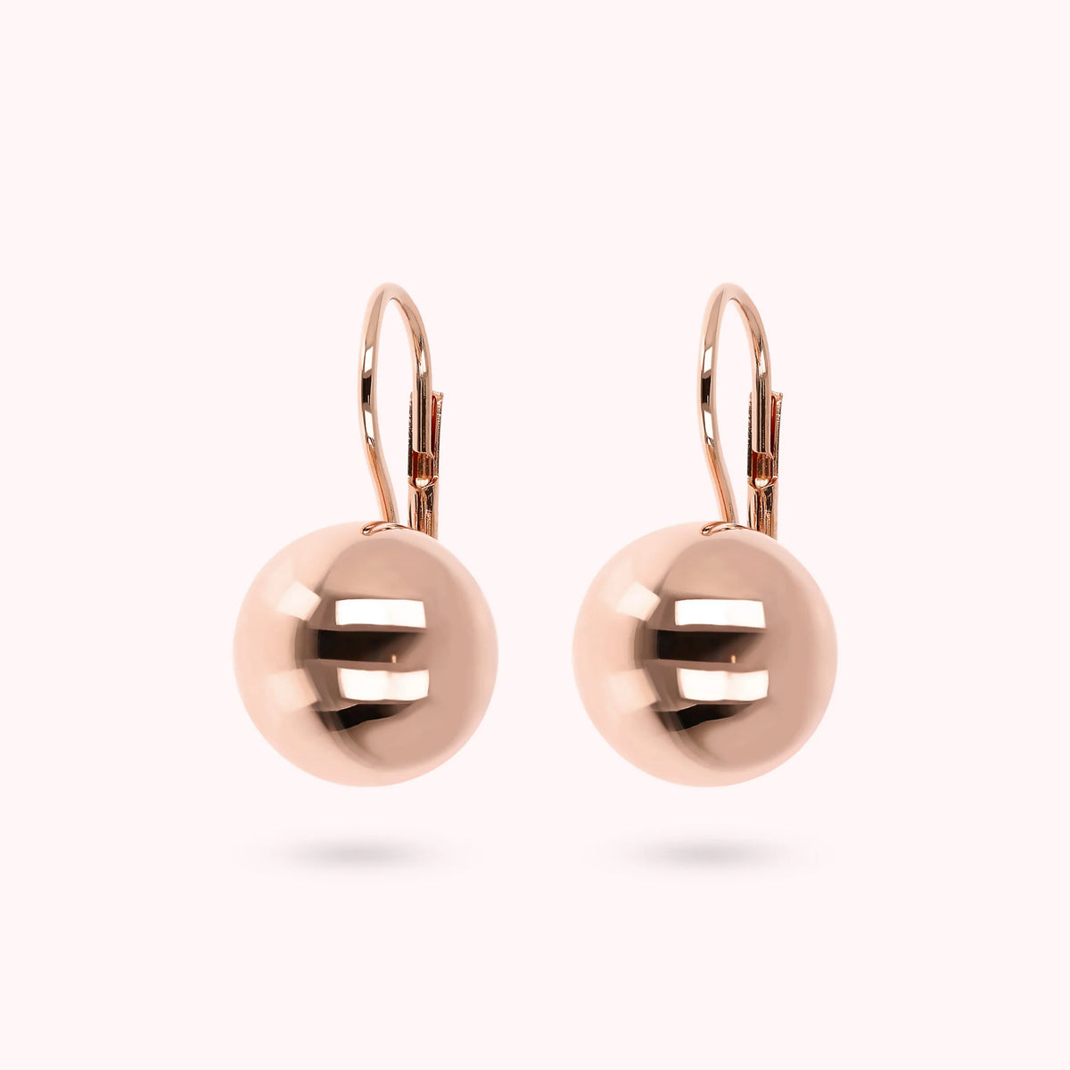 Purezza Golden Rose Sphere Earrings