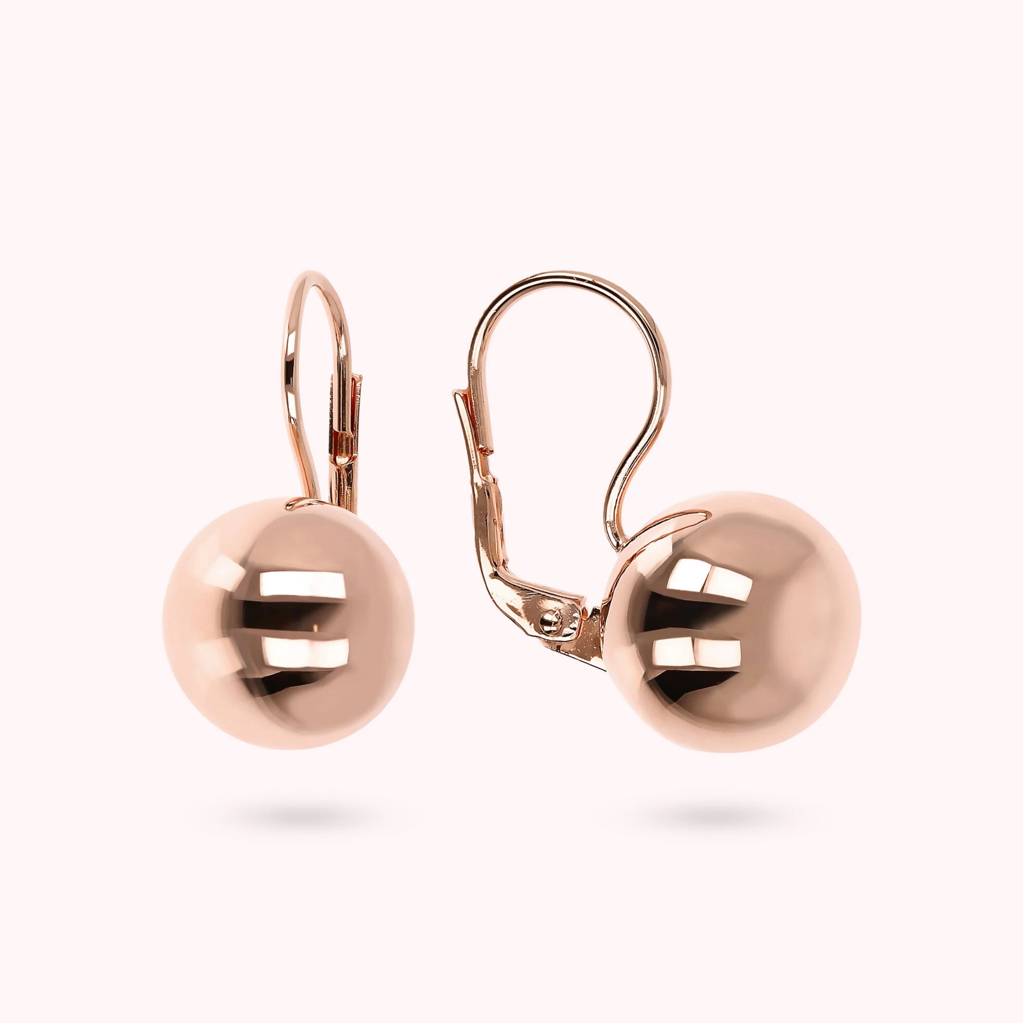 Orecchini Pendenti con Sfera Golden Rosé
