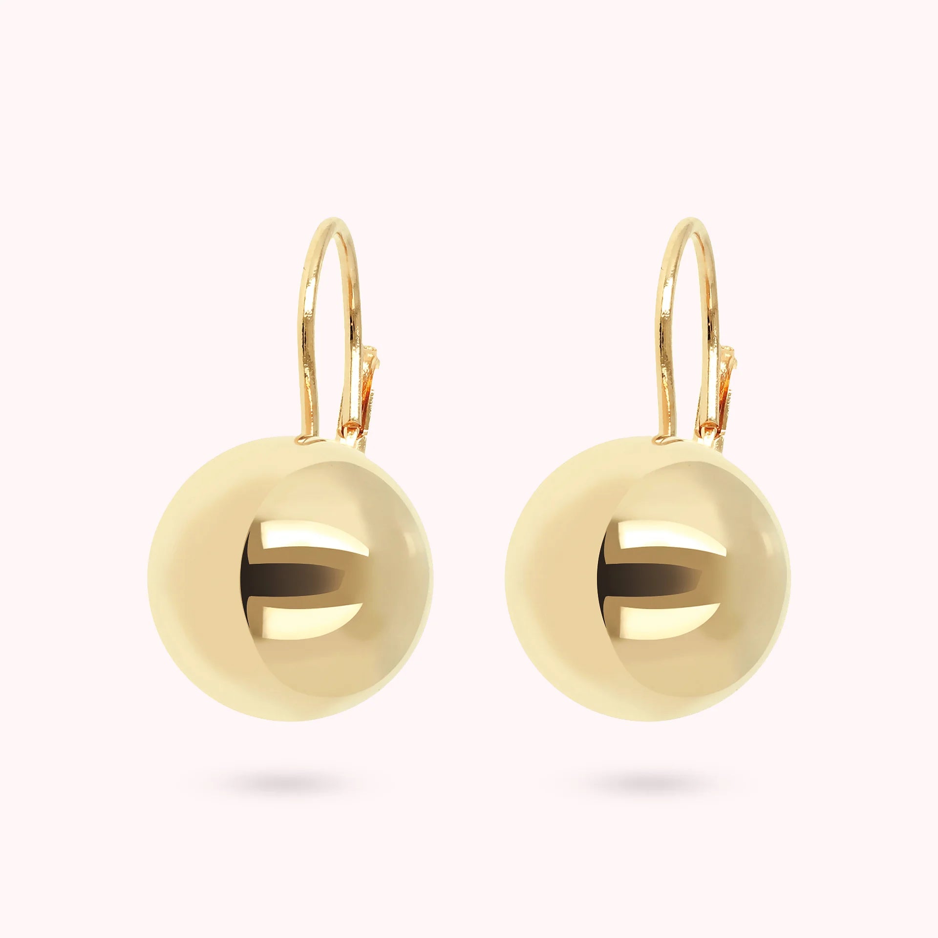 PUREZZA 14MM SHINY BEAD EARRINGS