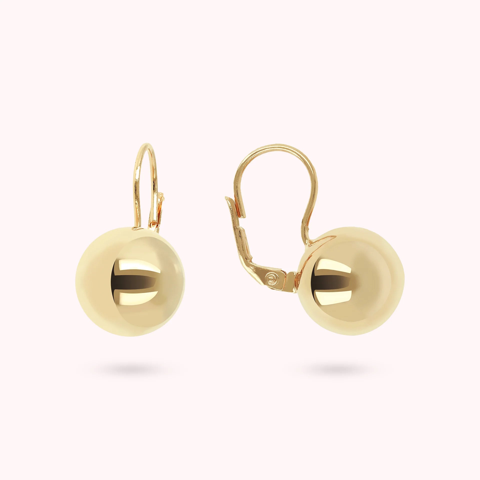 Orecchini Pendenti con Sfera Golden