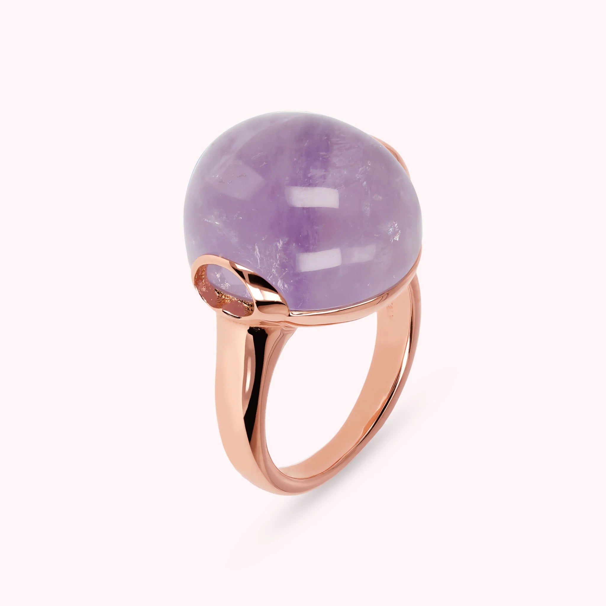 Cabochon Ring with Genuine Stone