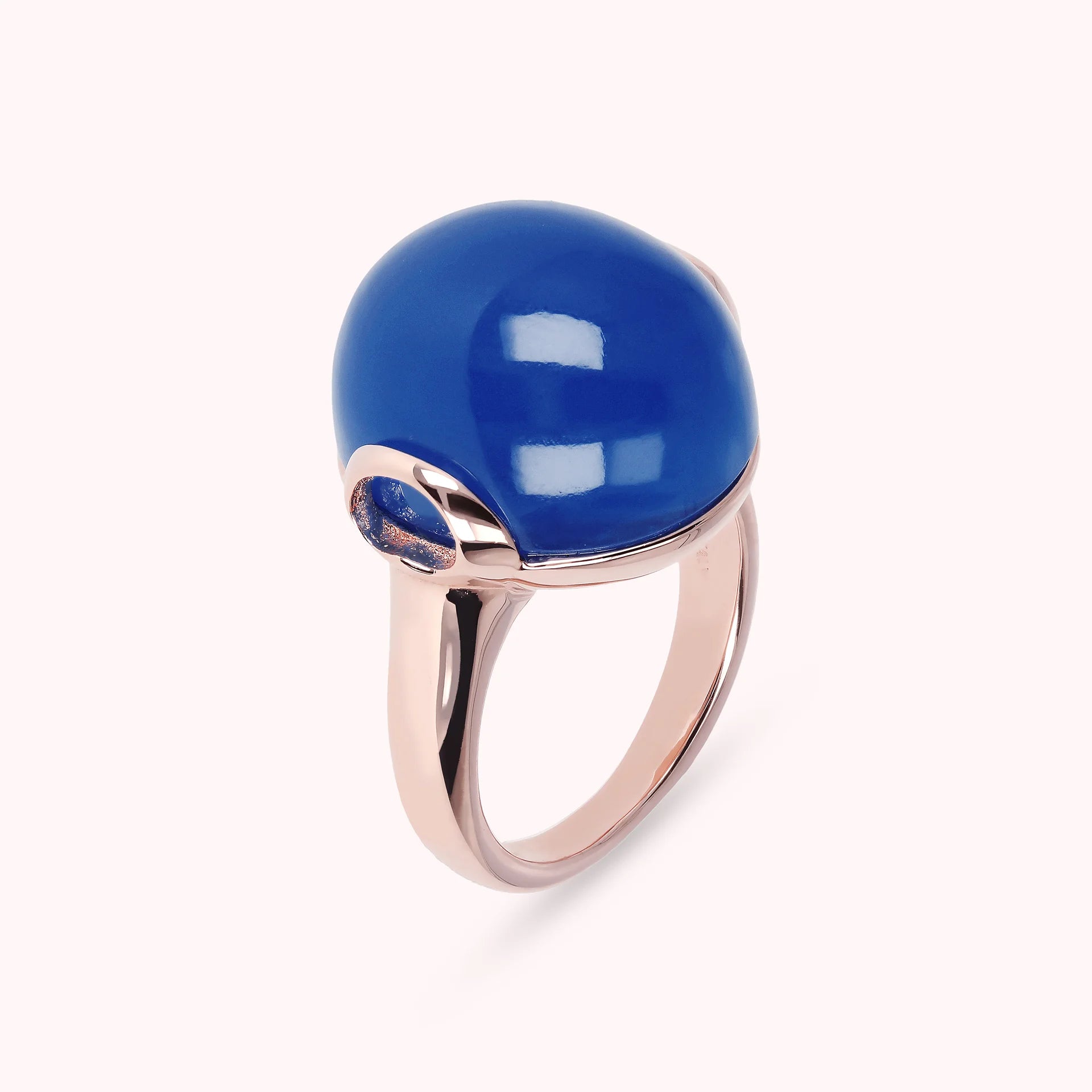 Cabochon Ring with Genuine Stone
