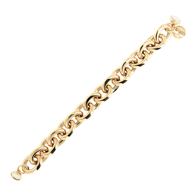 Golden Thick Rolo Chain Bracelet
