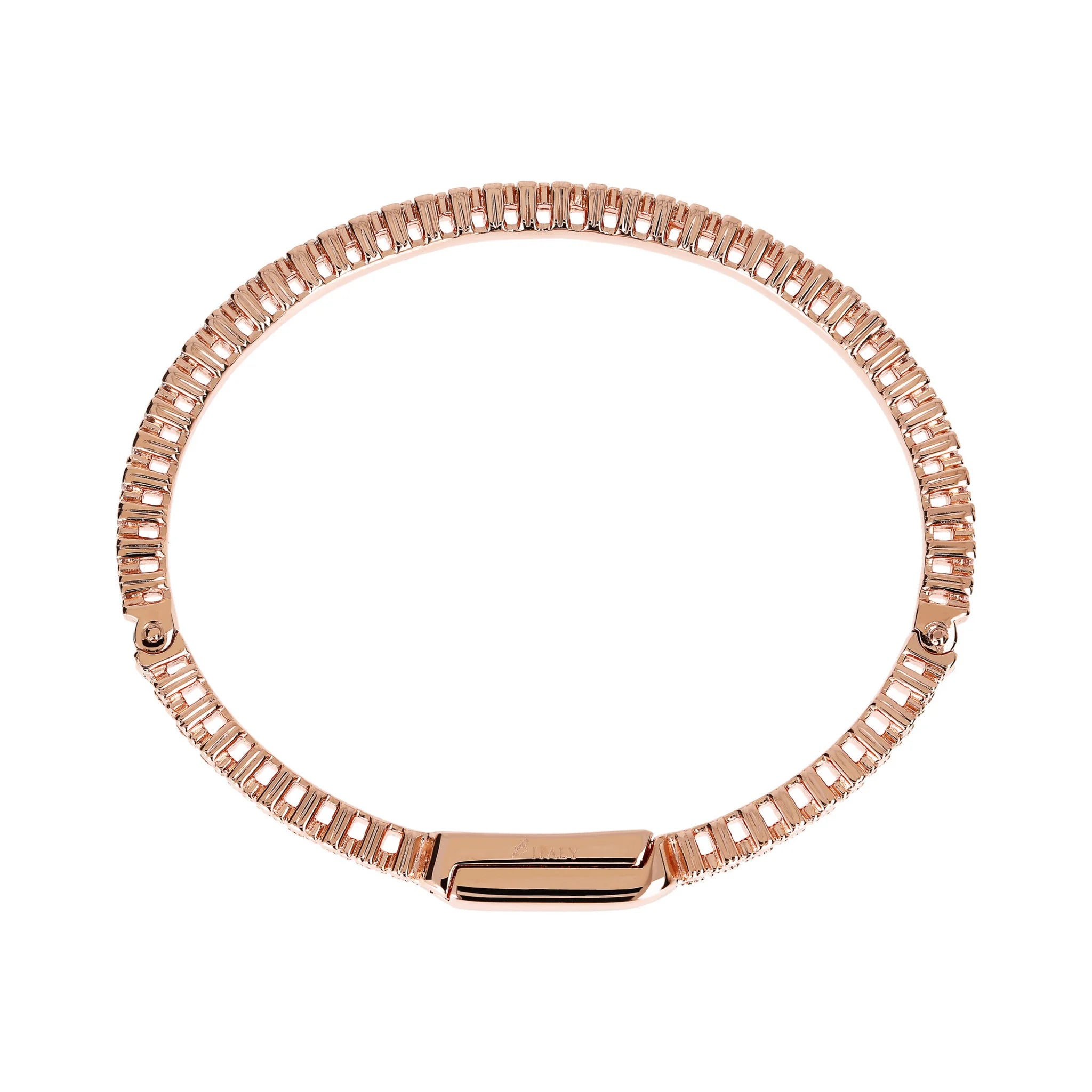 Bracciale Tennis Rigido con Spinello Nero o Cubic Zirconia