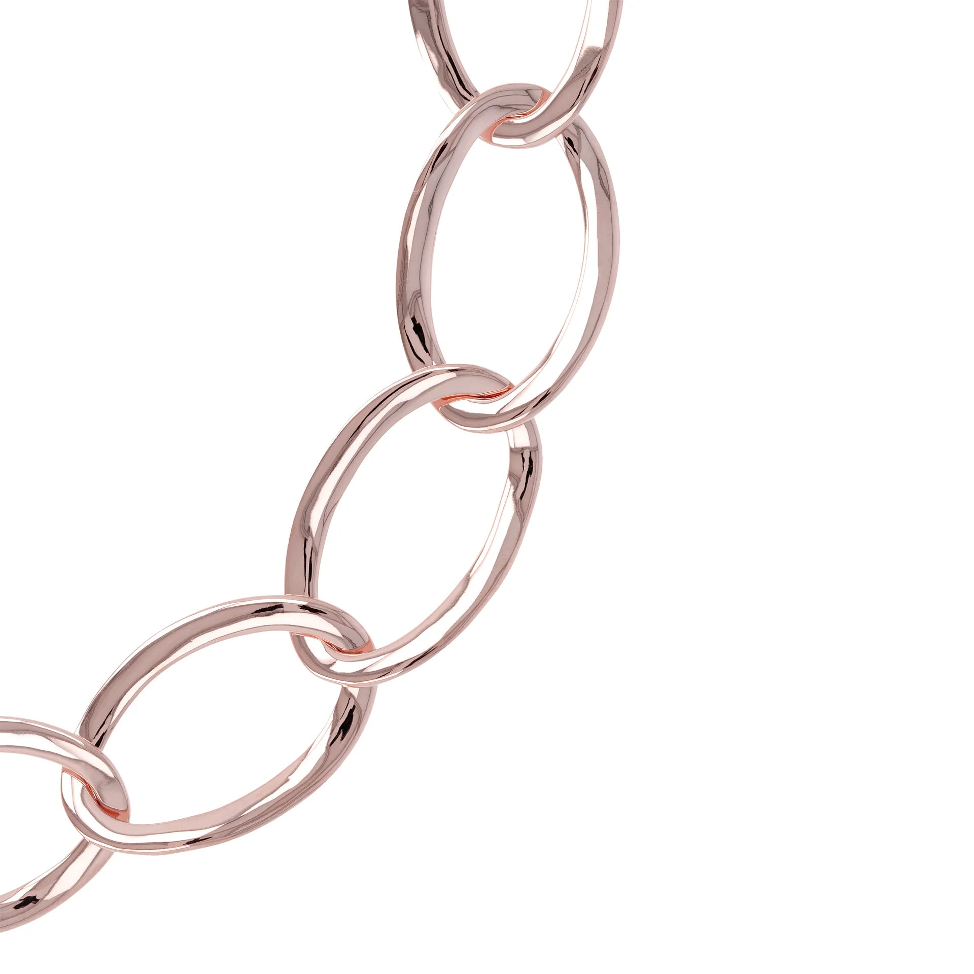 Lange Maxi Oval Mesh Halskette