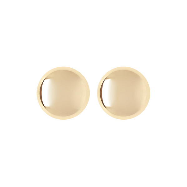 Golden Button Earrings with Clip