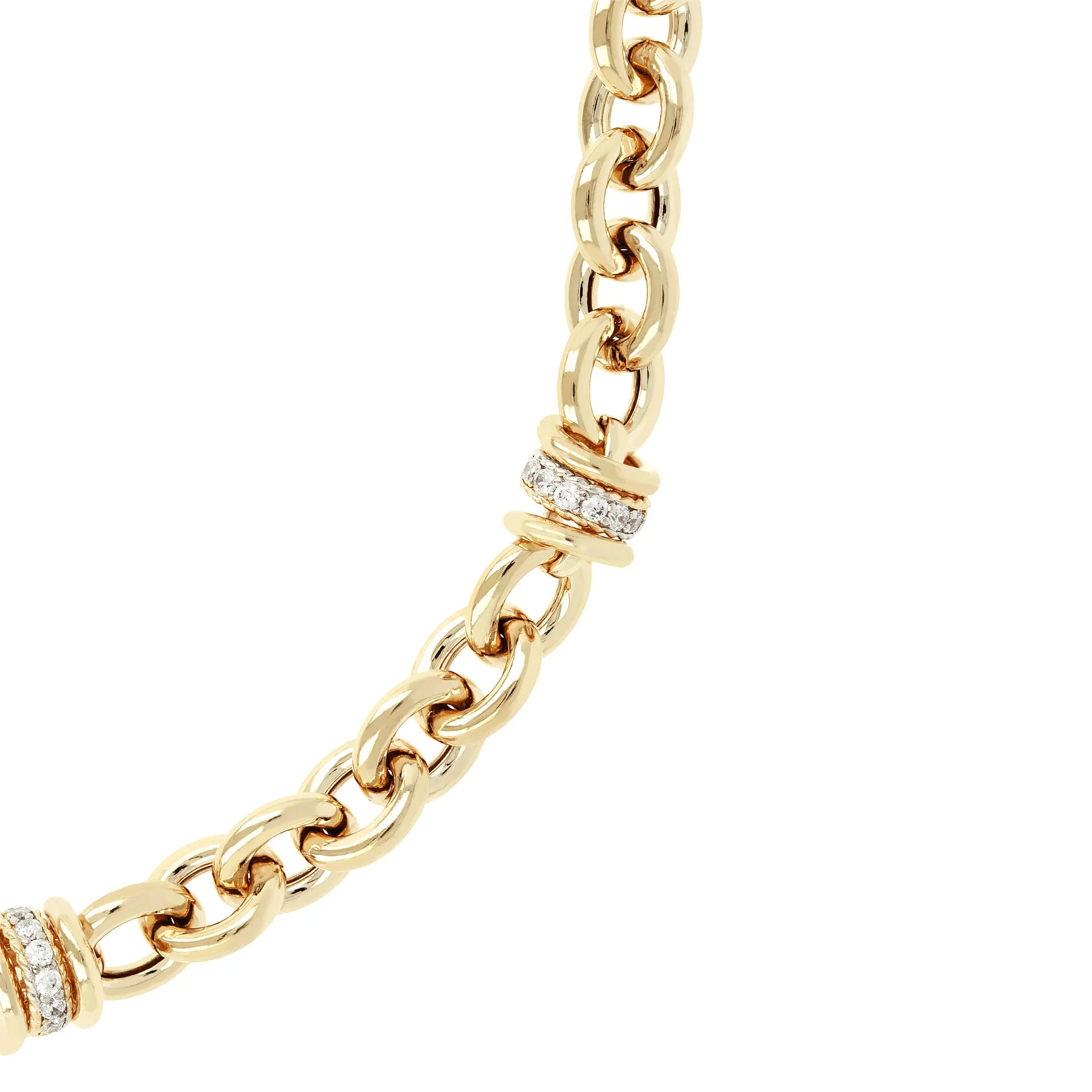 VICTORIA ALTERNATE ROUND LINK NECKLACE