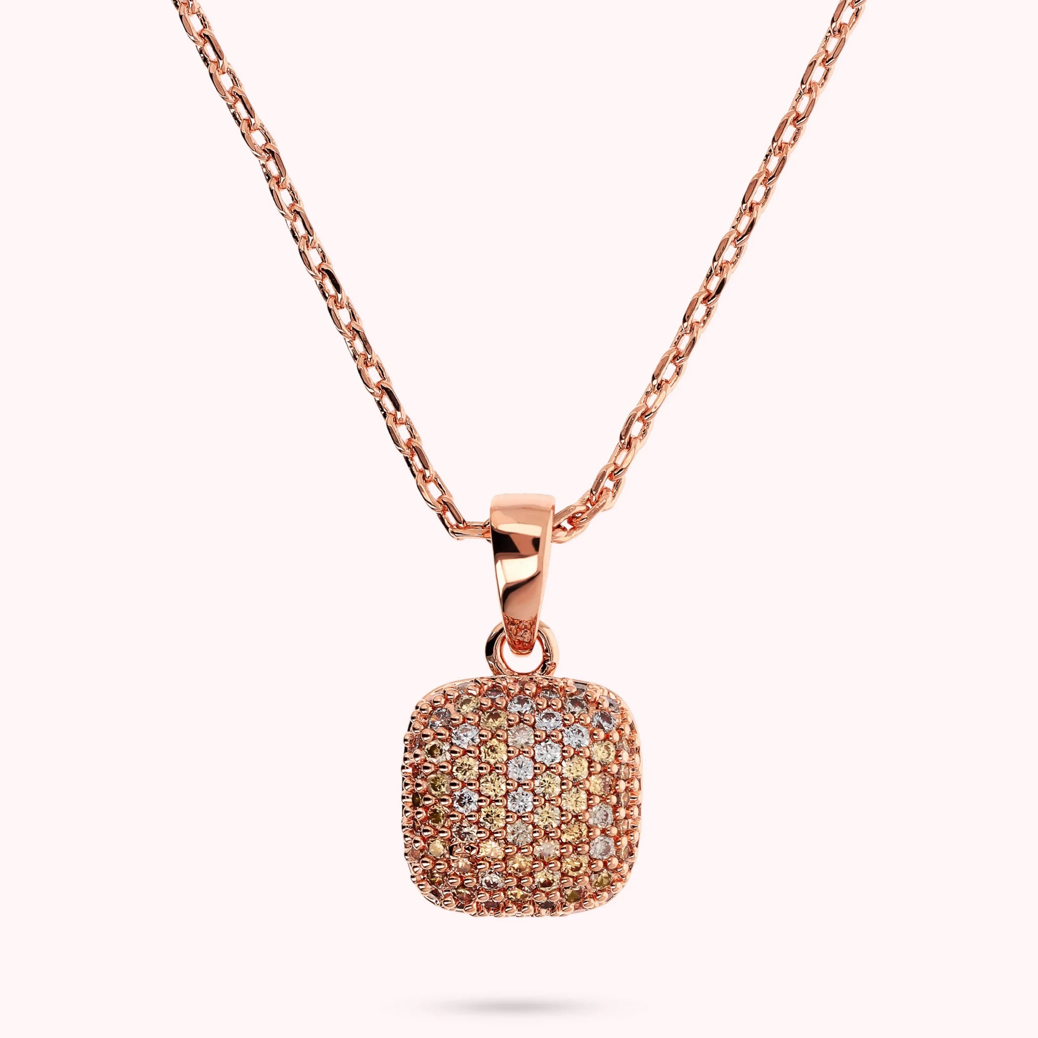 Square Pavé Necklace