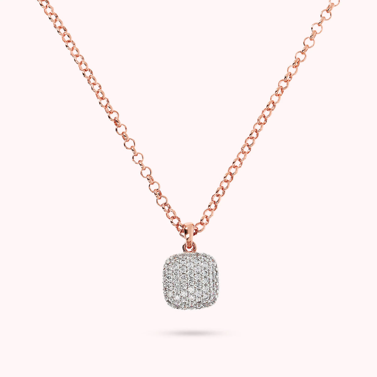 Square Pavé Necklace