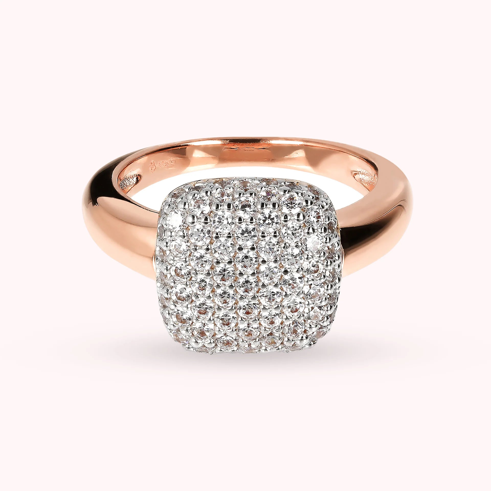 ALTISSIMA SQUARED PAVE DANGLE RING