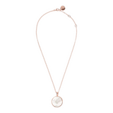 Necklace with Medium Disc Pendant in Natural Stone