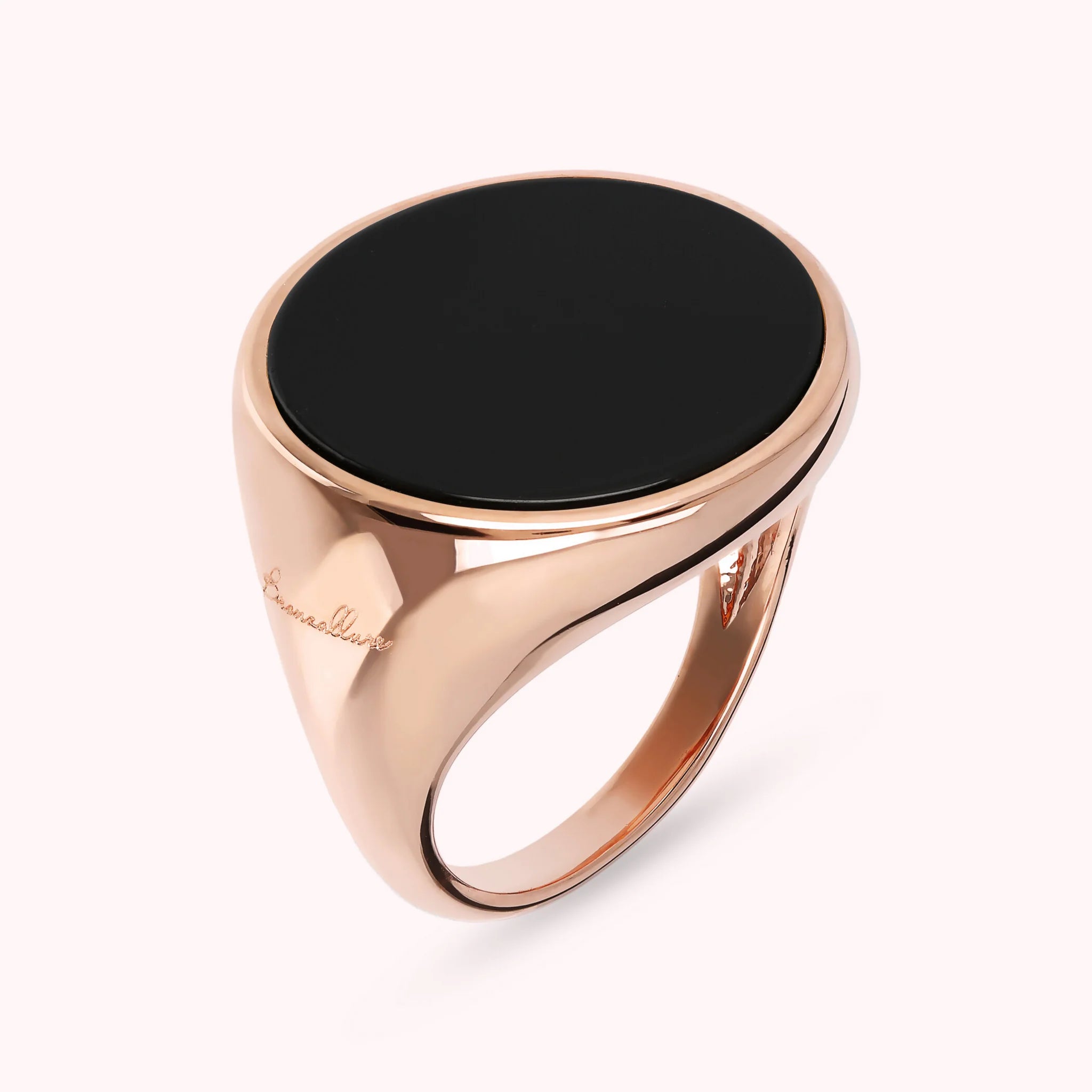 Anello Chevalier Grande con Pietra Naturale Piatta