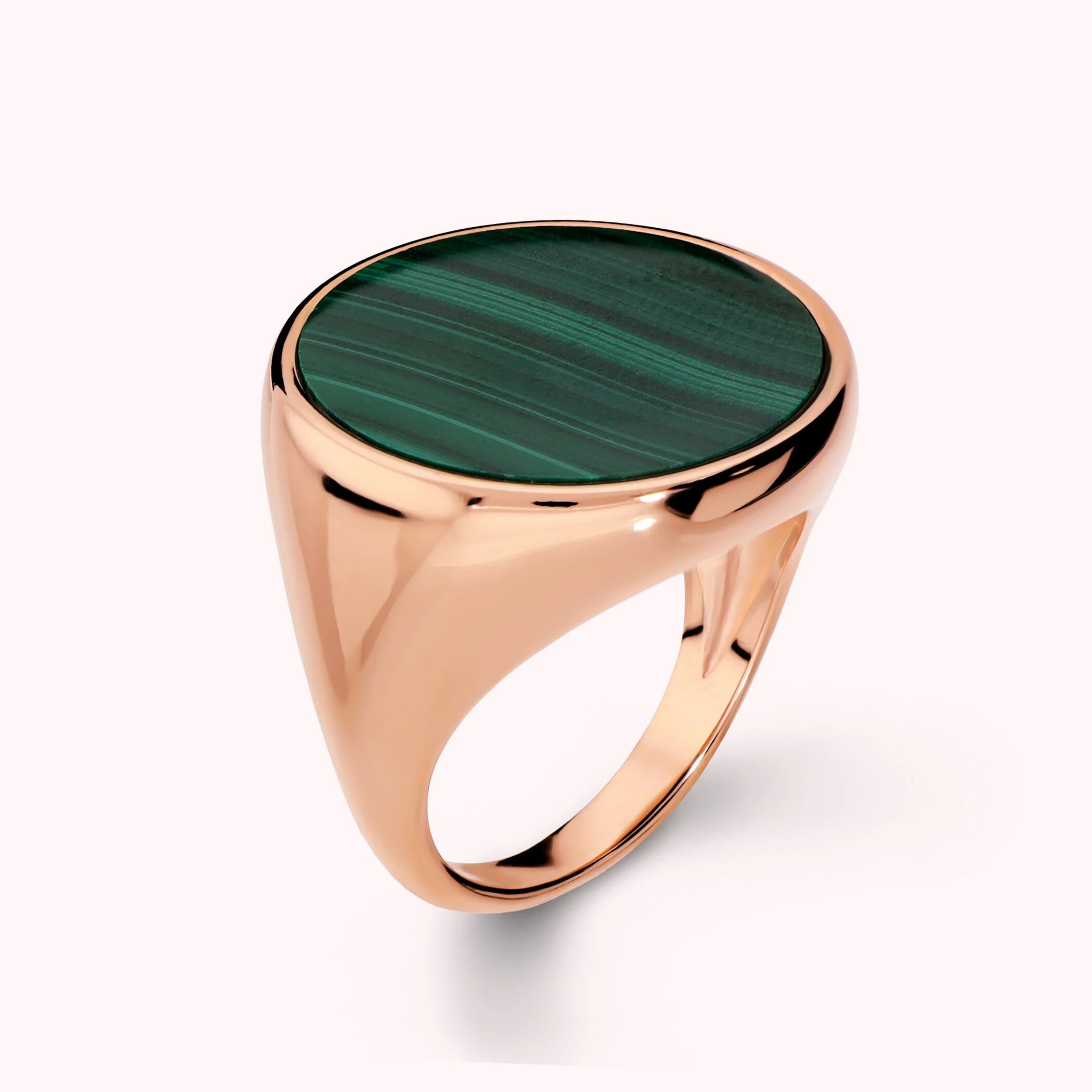 Anello Chevalier Grande con Pietra Naturale Piatta