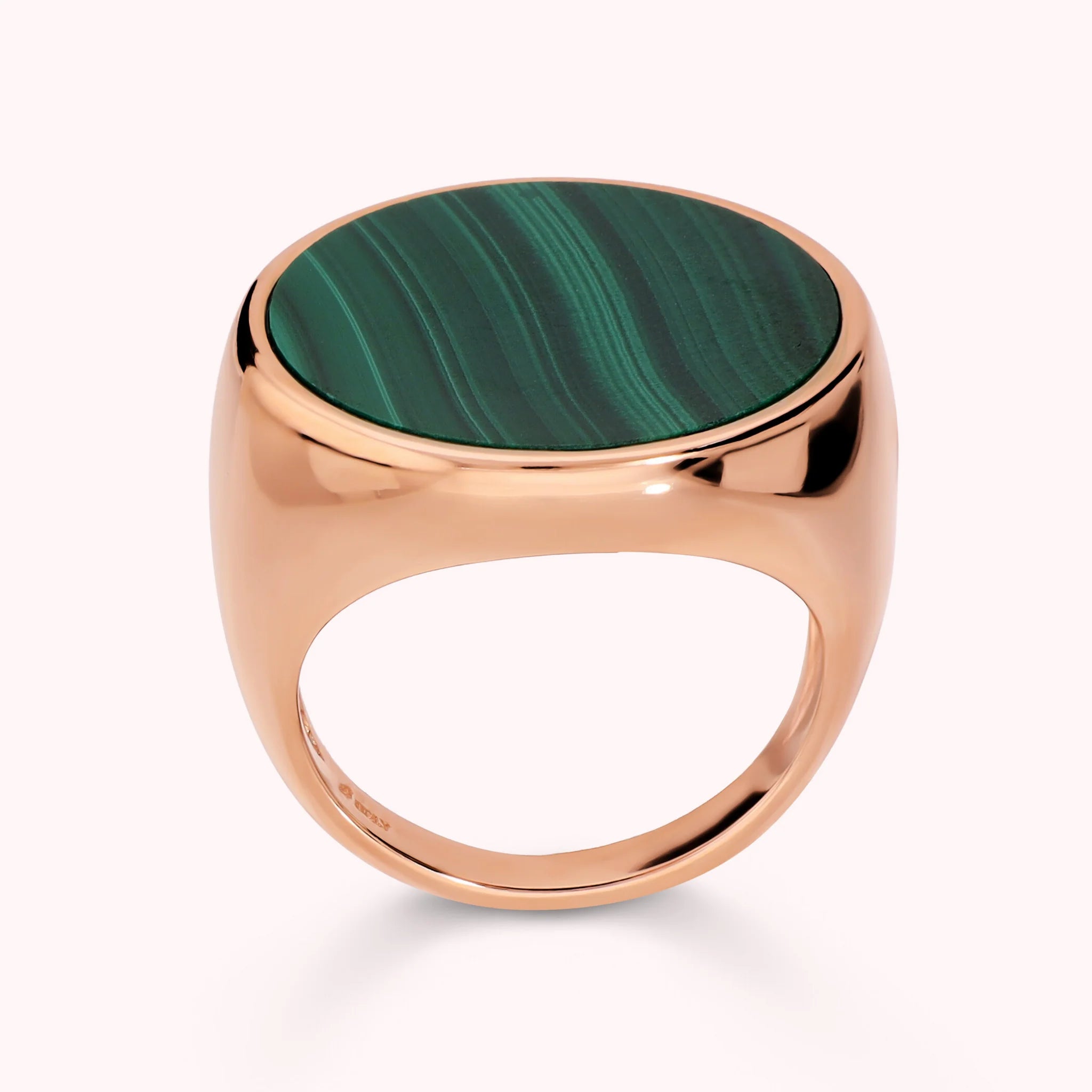 Anello Chevalier Grande con Pietra Naturale Piatta