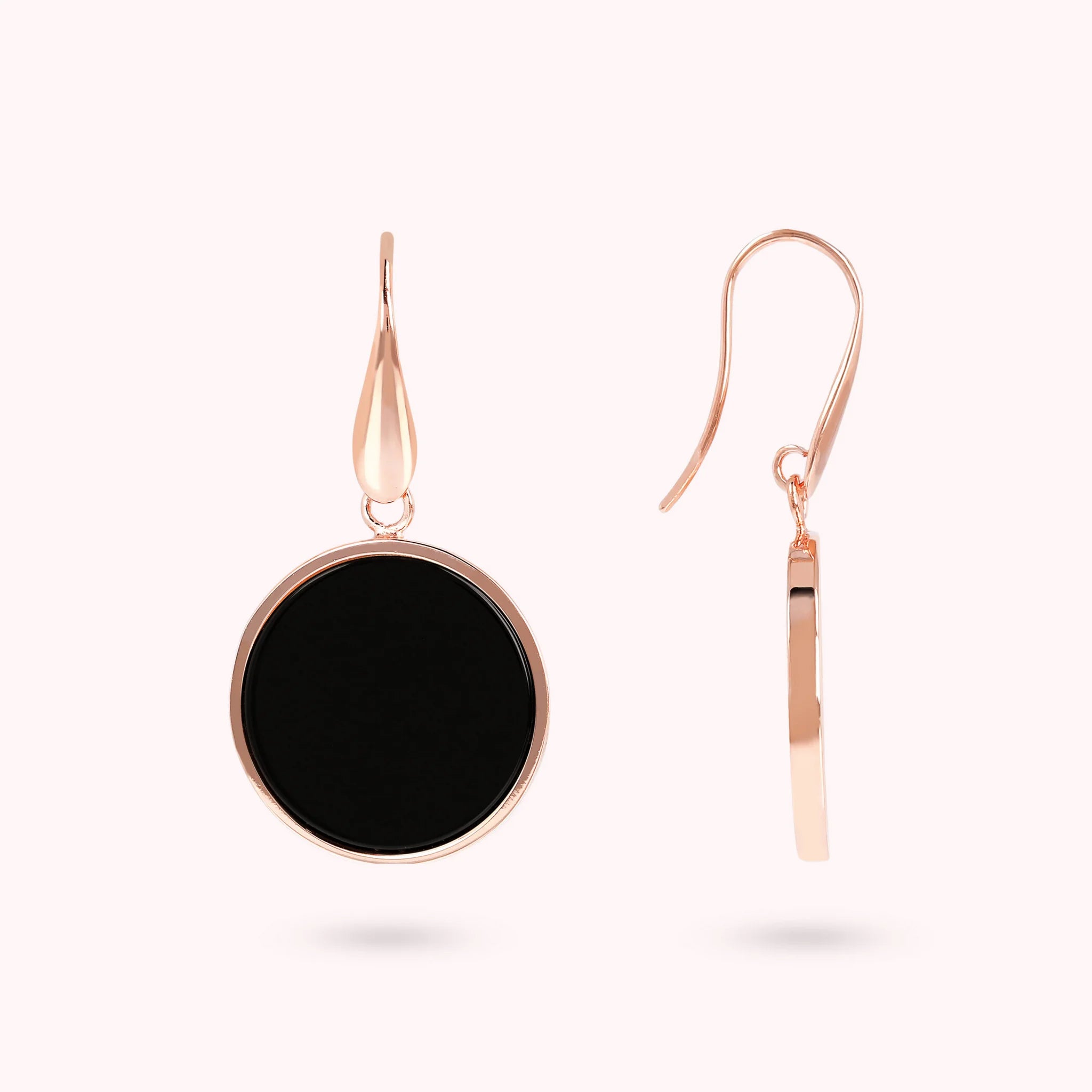 Stone Mini Disc Earrings
