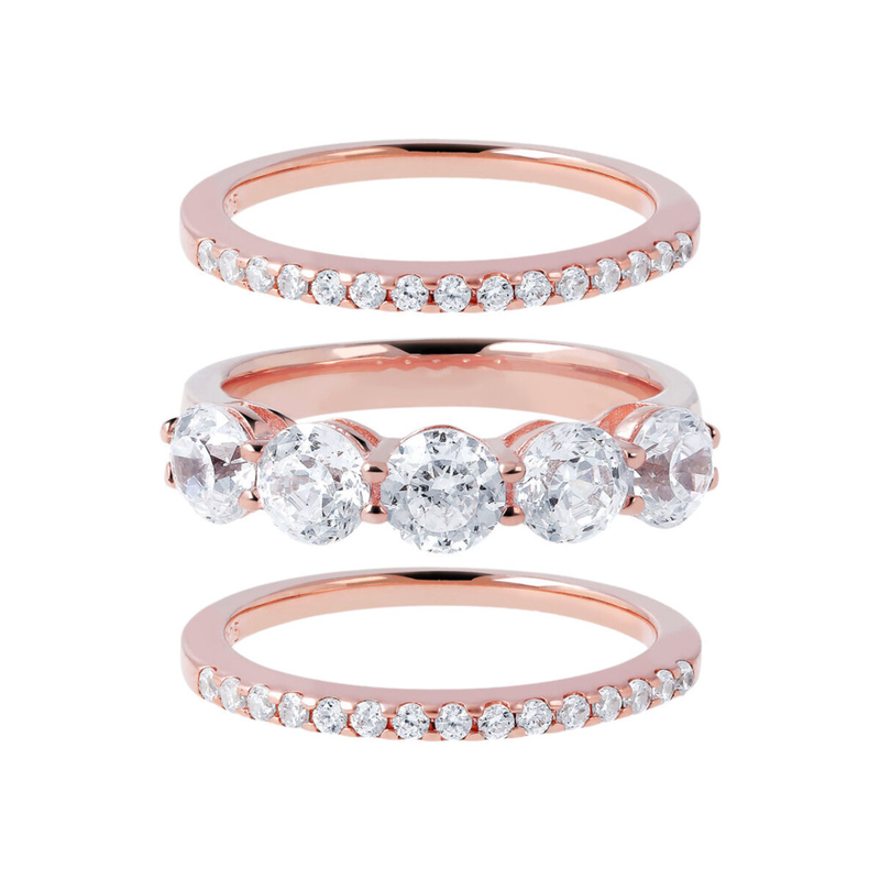 Riviera Ring Set with Cubic Zirconia
