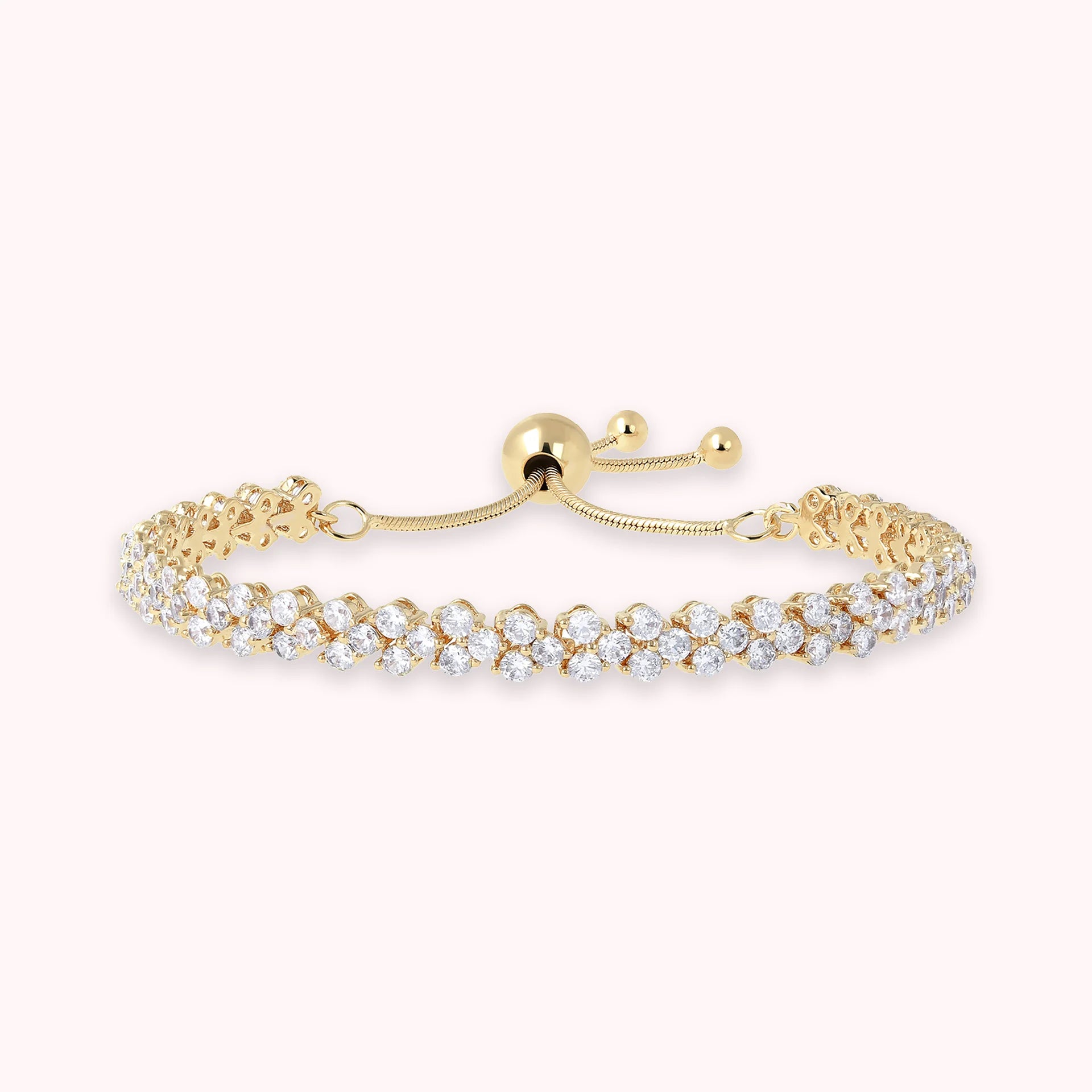 Adjustable Tennis Golden Bracelet