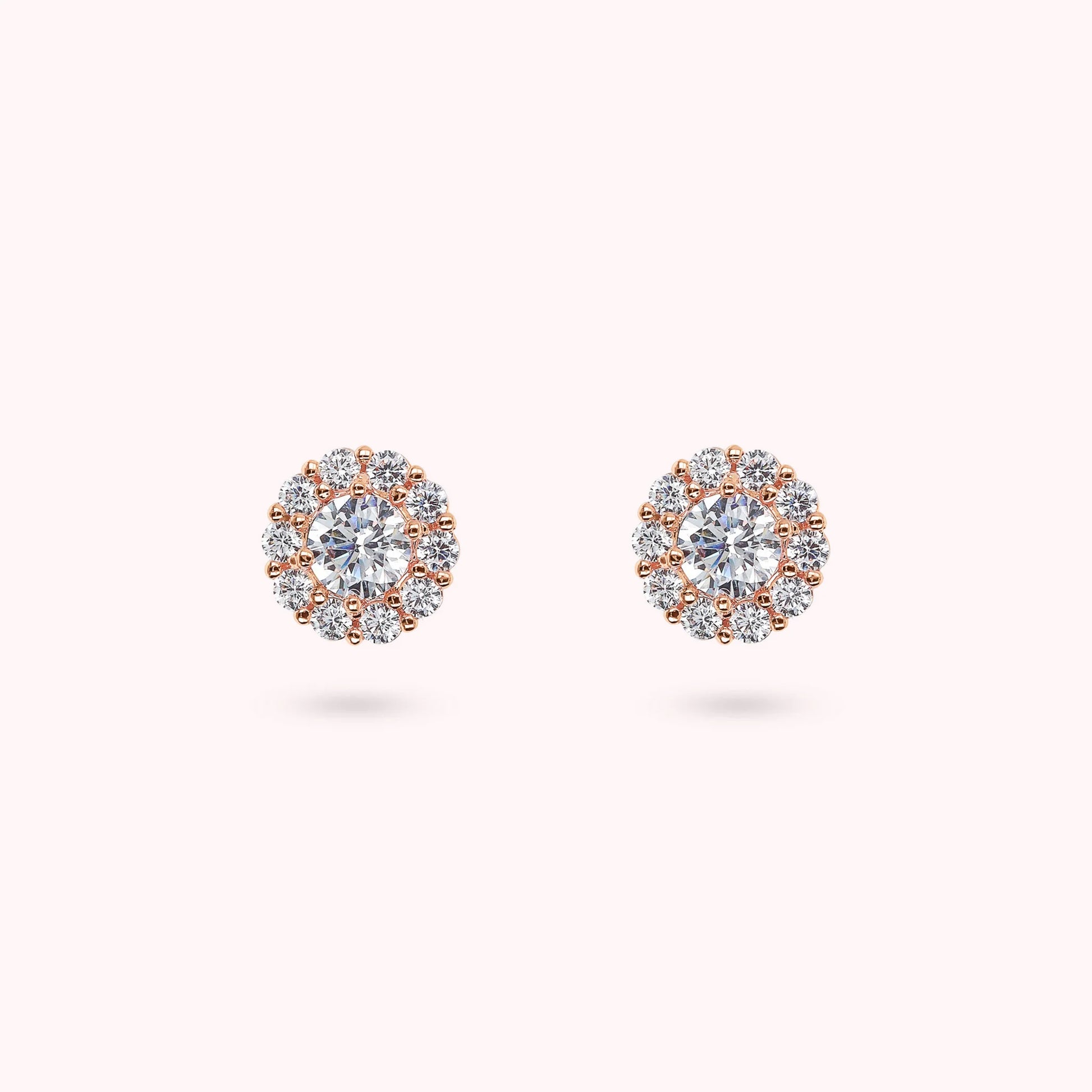 Orecchini a Bottone Fantasia in Cubic Zirconia