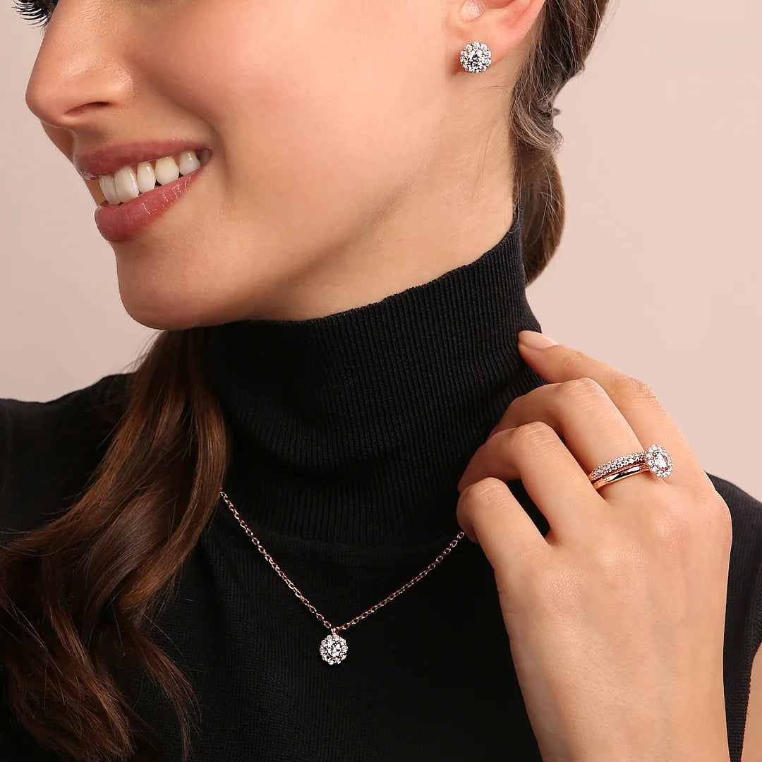 Flower Button Earrings