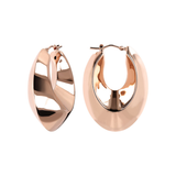Rounded Oval Hoop Earrings
