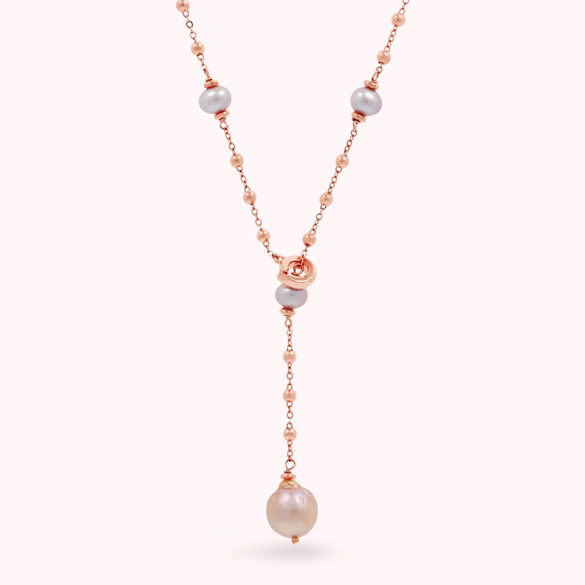 Collana a Cravatta con Perle Multicolor d'Acqua Dolce Ø 6/11 mm