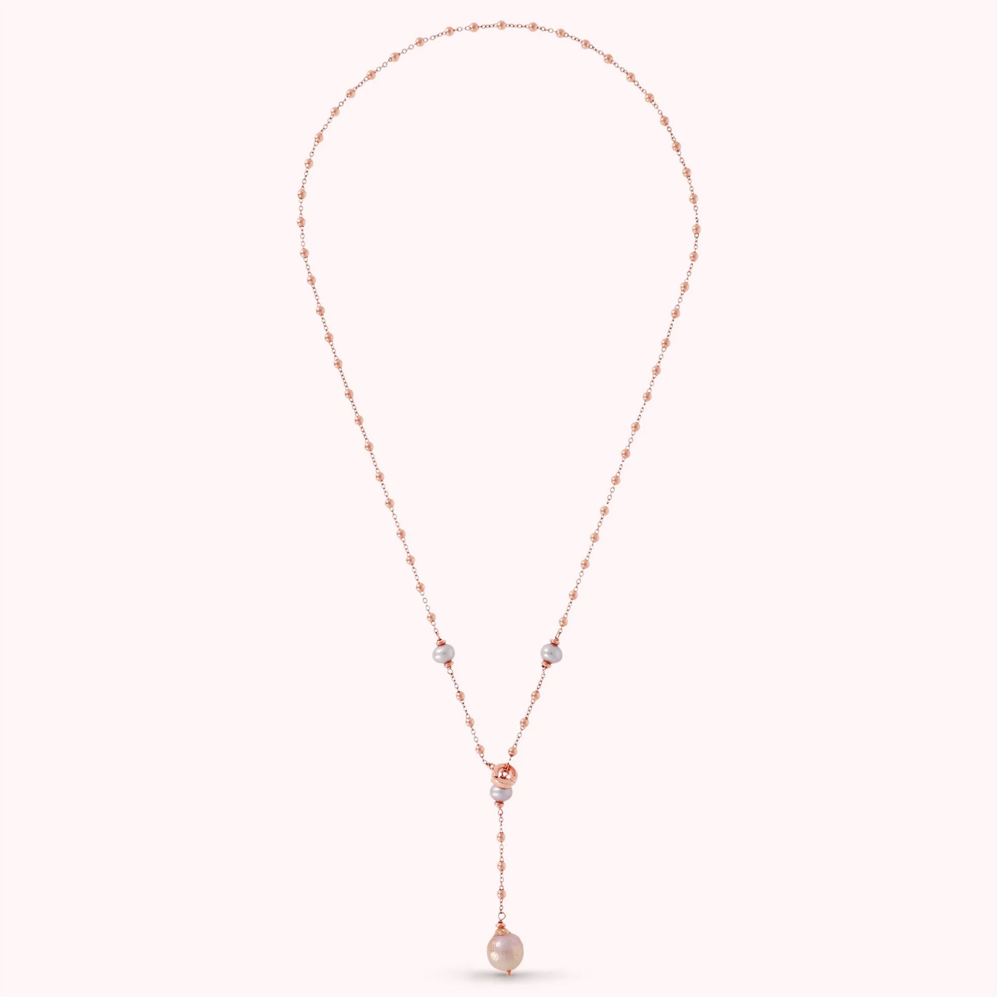 Collana a Cravatta con Perle Multicolor d'Acqua Dolce Ø 6/11 mm