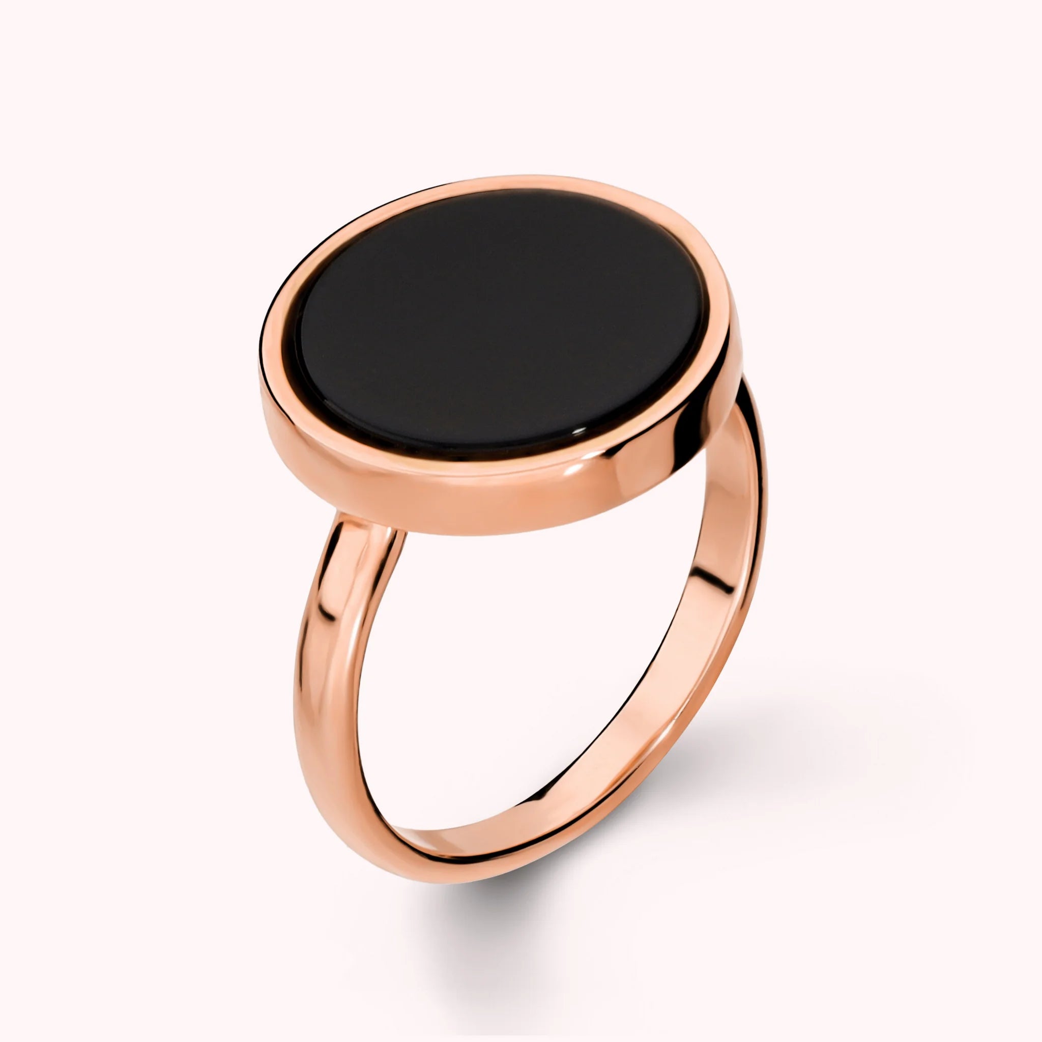 Cocktail Ring with Round Natural Stone 12 mm