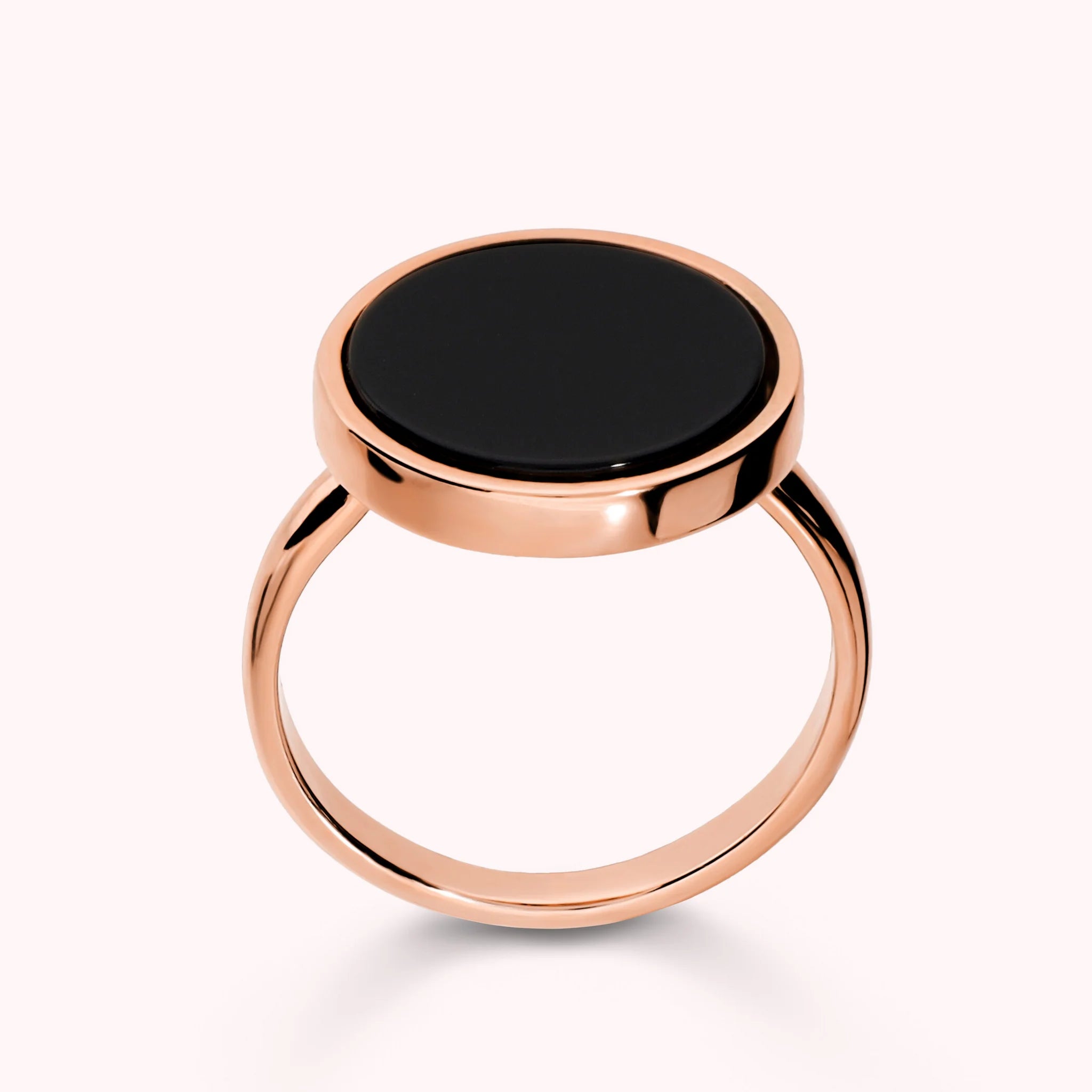Cocktail Ring with Round Natural Stone 12 mm