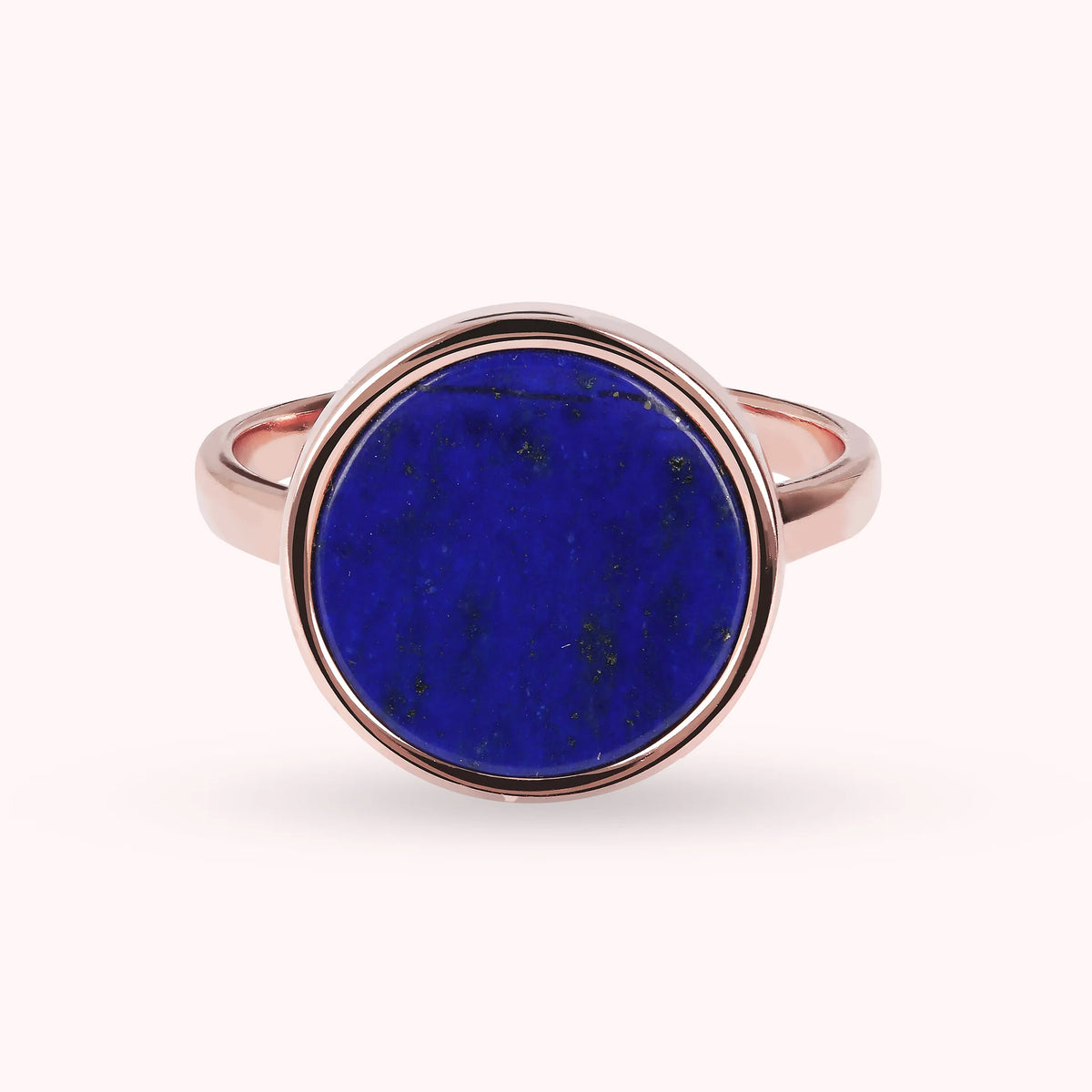 Cocktail Ring with Round Natural Stone