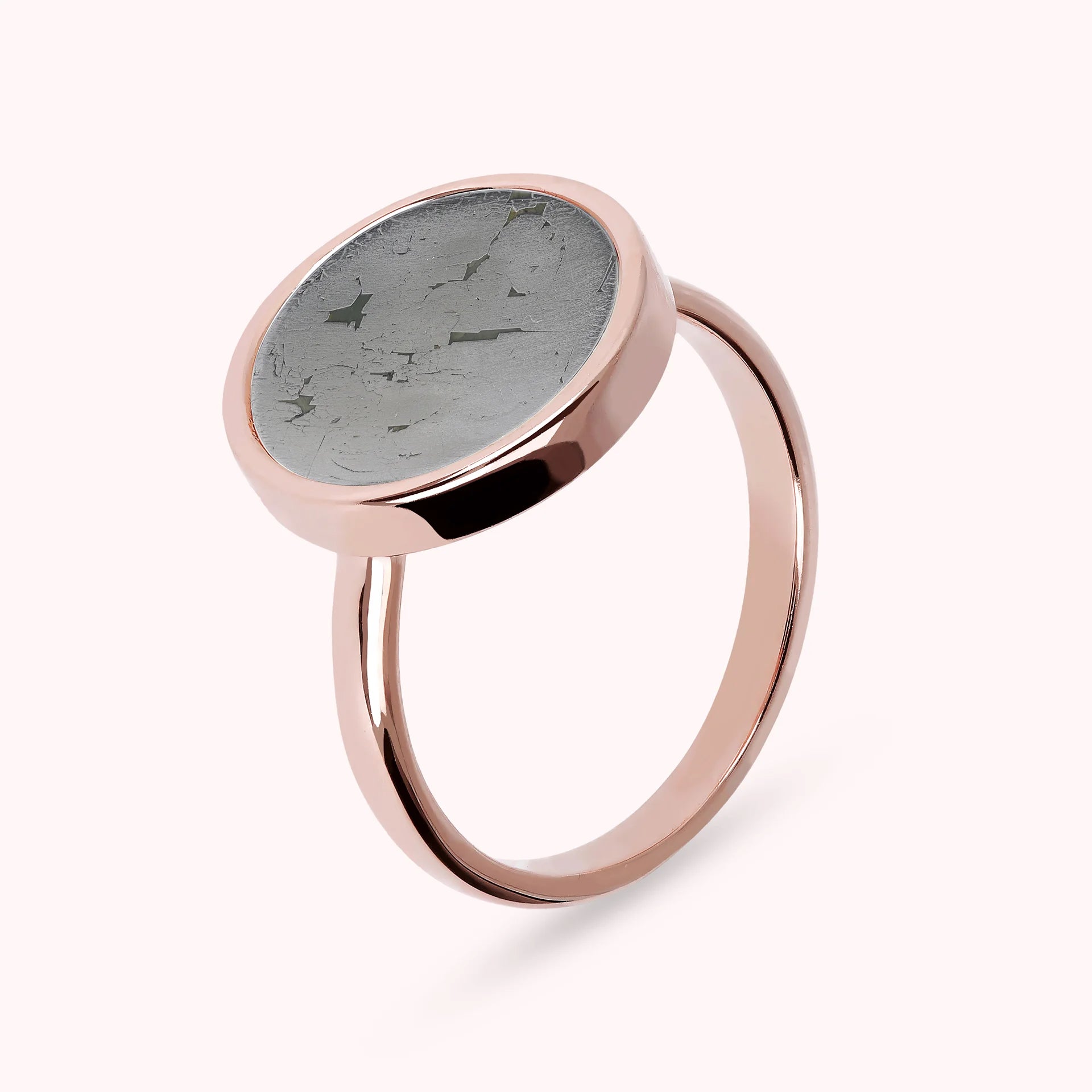 Cocktail Ring with Round Natural Stone  