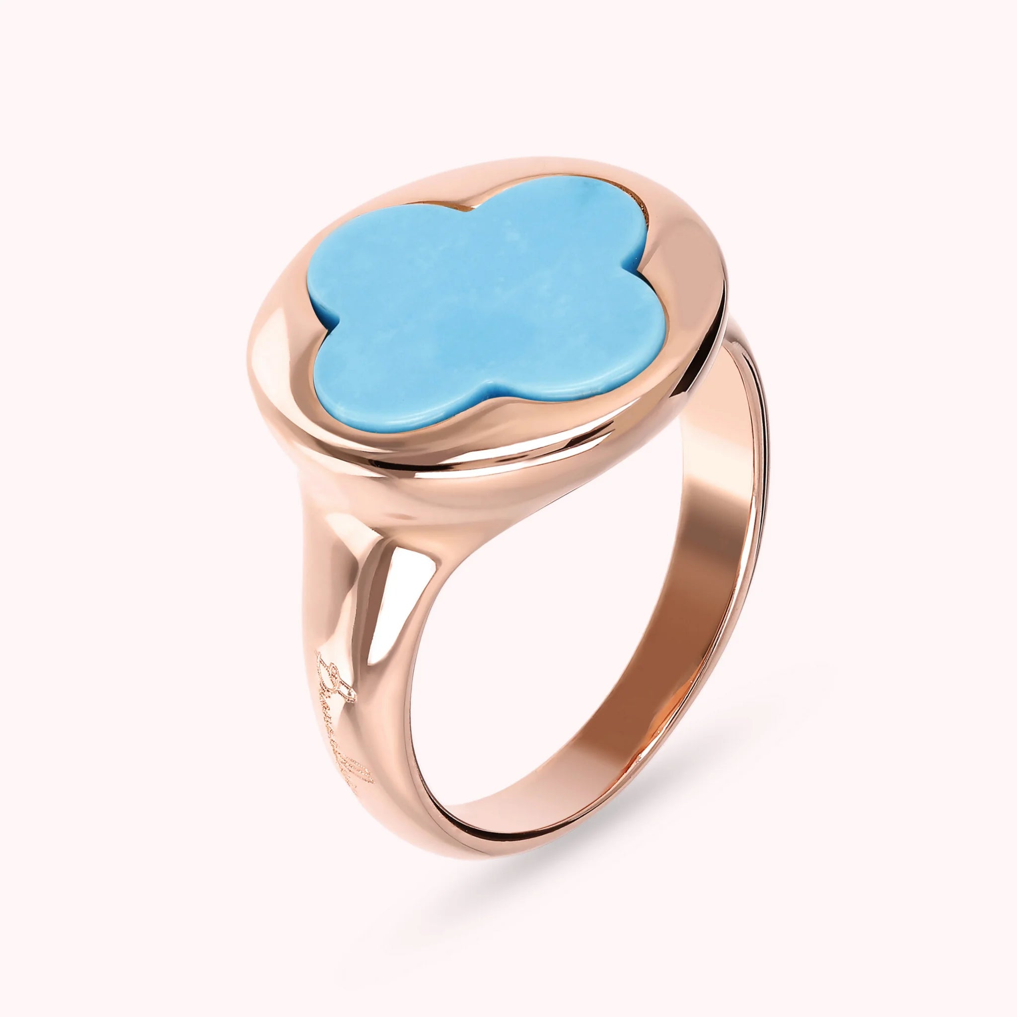 15mm Natural Stone Cloverleaf Cocktail Ring
