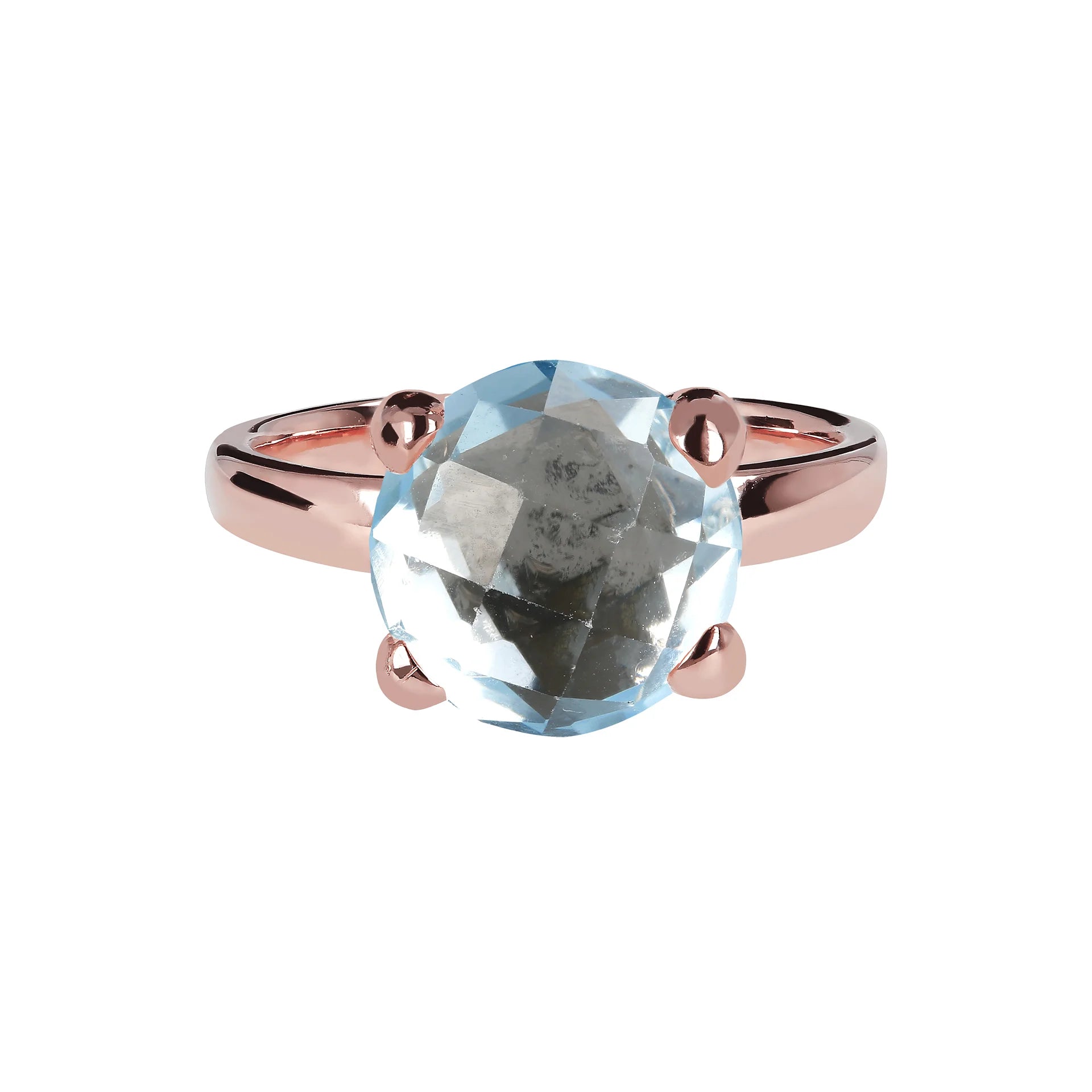 Anello Cocktail Medio con Pietra Naturale Tonda